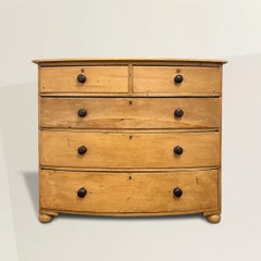 19th Century English Bow-Front Chest of Drawers