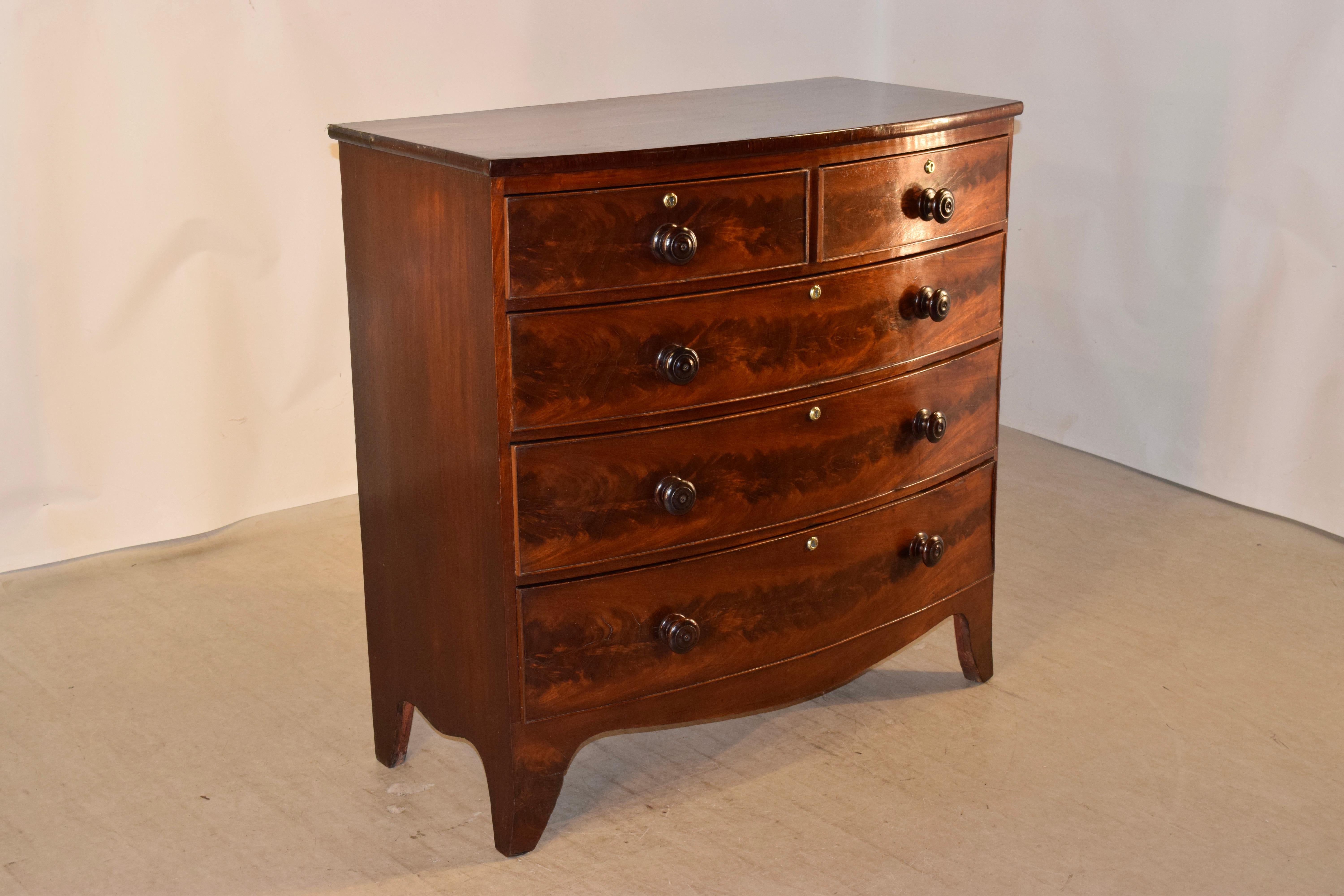bow front chest of drawers