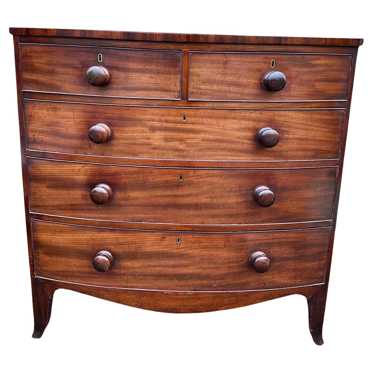 19th Century English Bowfont Chest For Sale