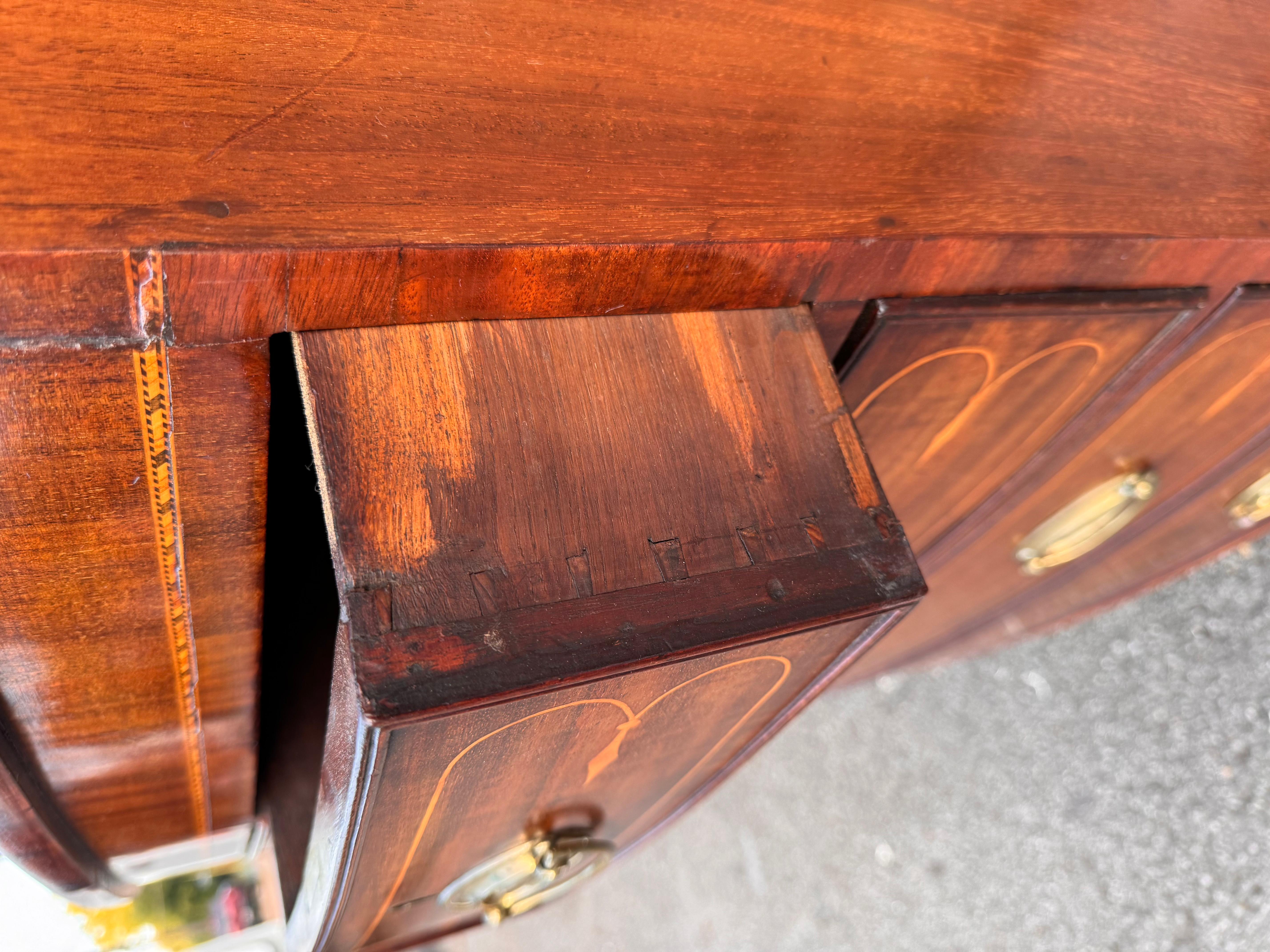 Hardwood 19th Century English Bowfront Chest