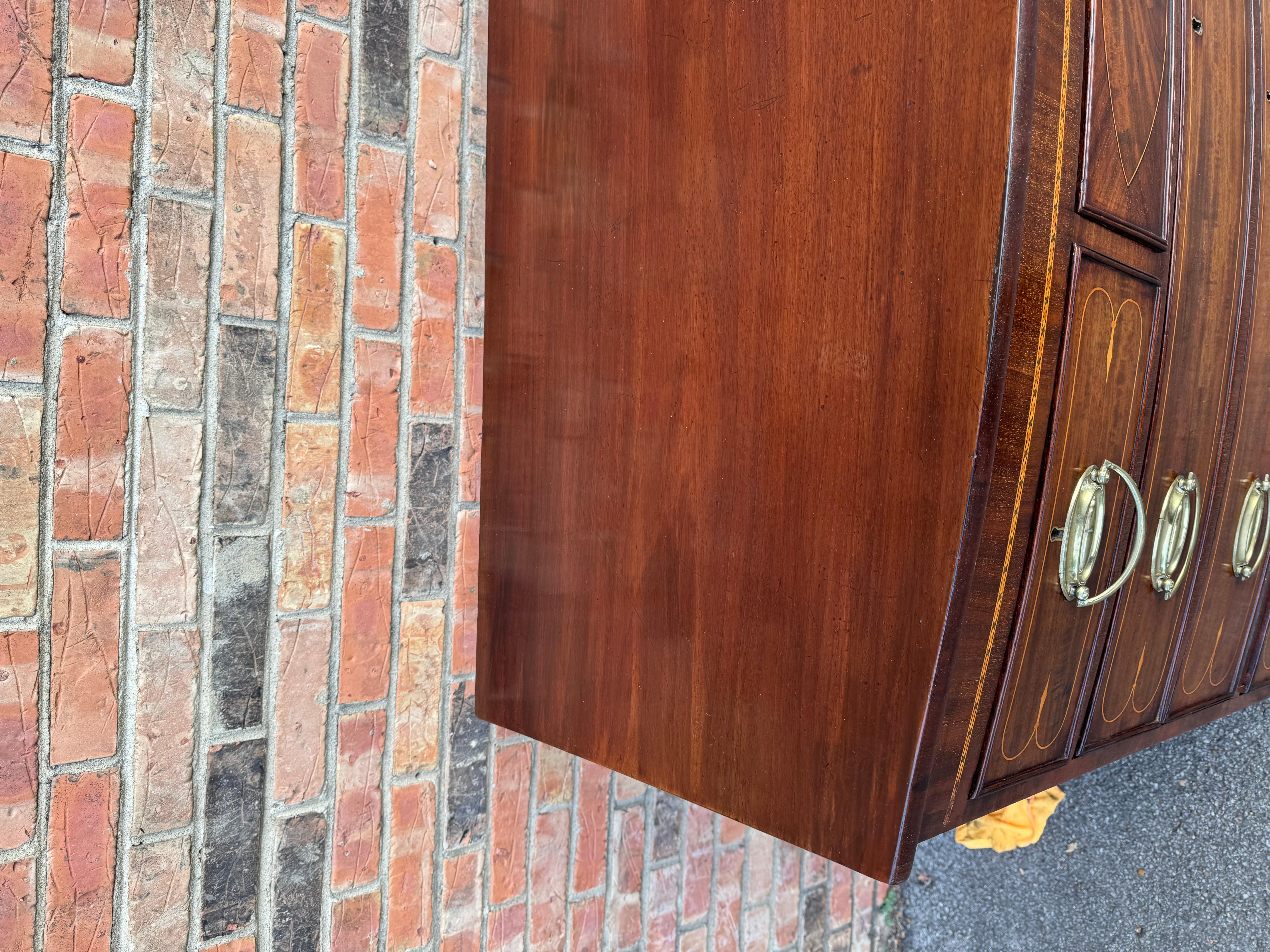 19th Century English Bowfront Chest 4