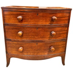 19th Century English Bowfront Chest of Drawers