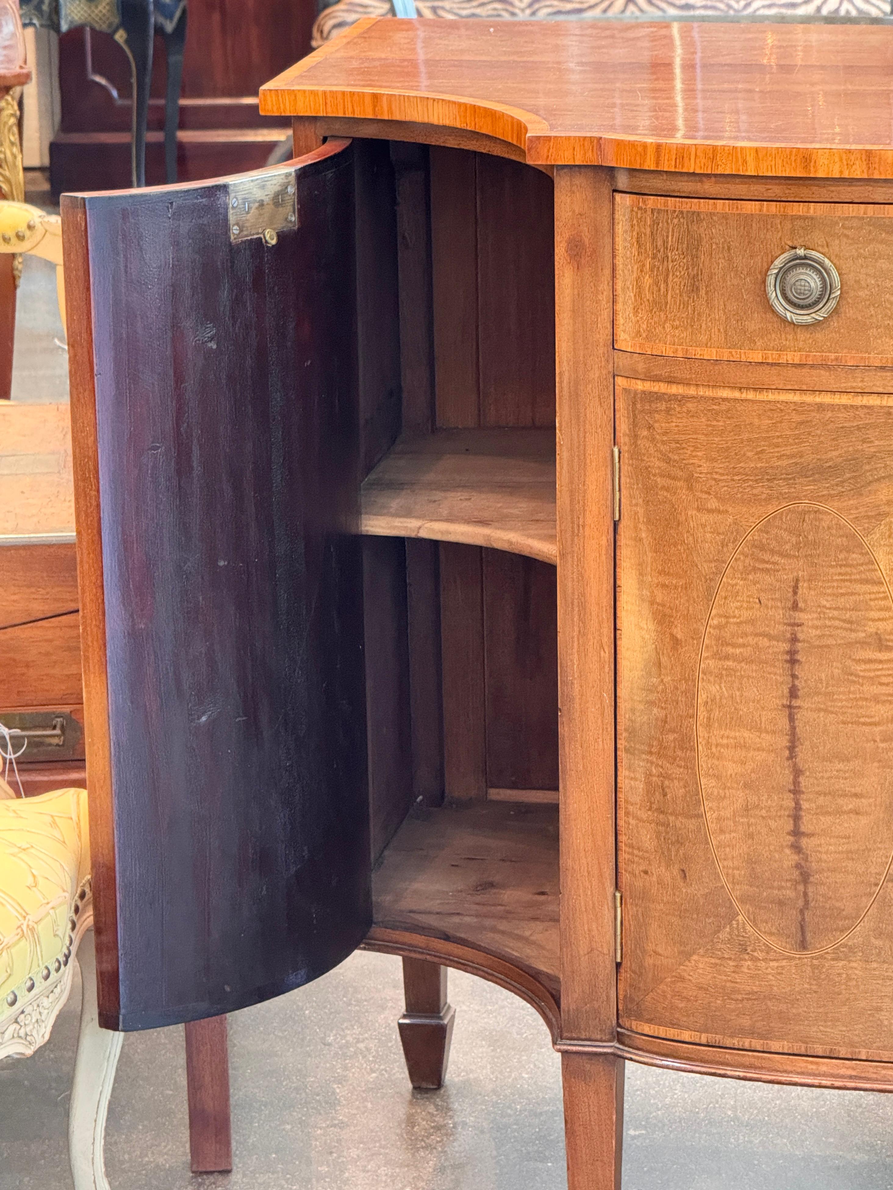 19th Century English Bowfront Sideboard For Sale 1