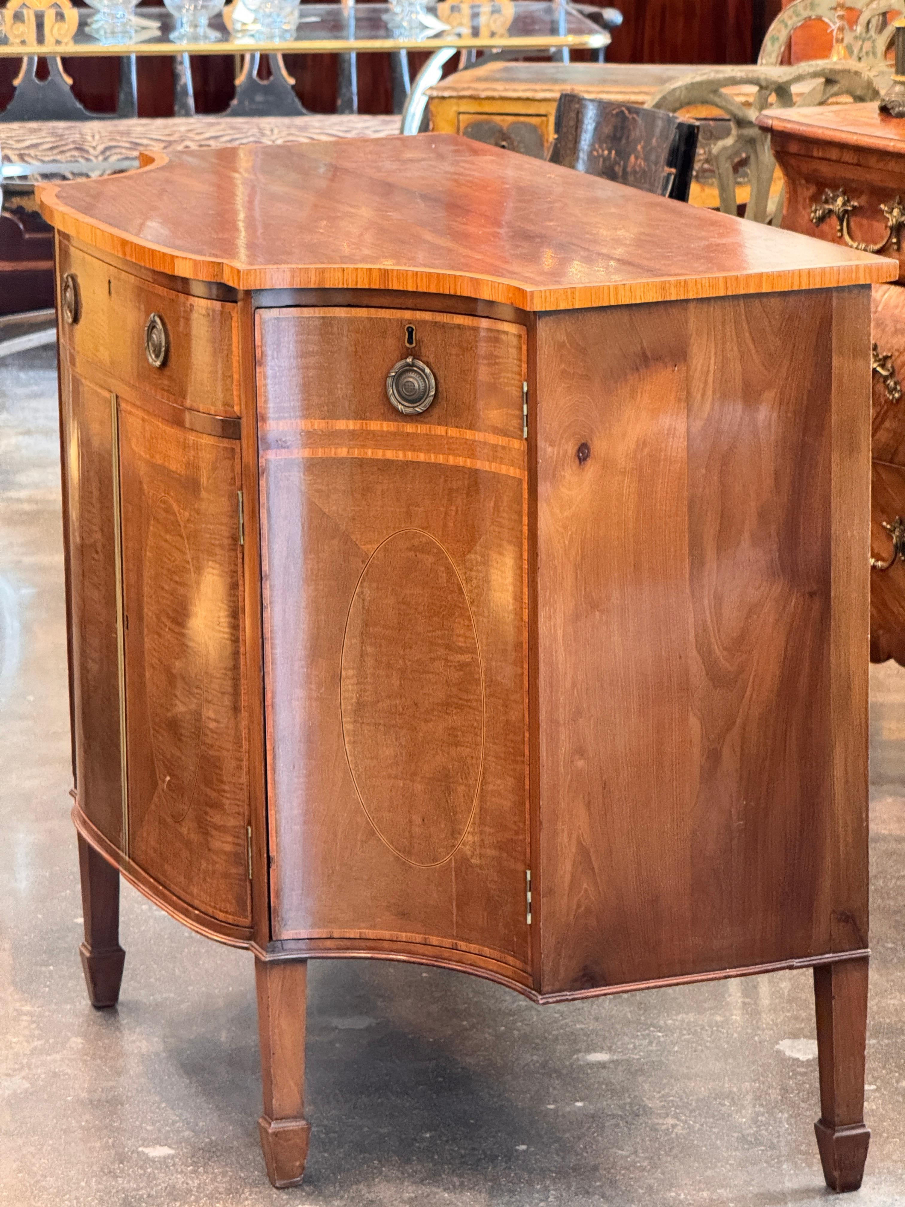 19th Century English Bowfront Sideboard For Sale 3