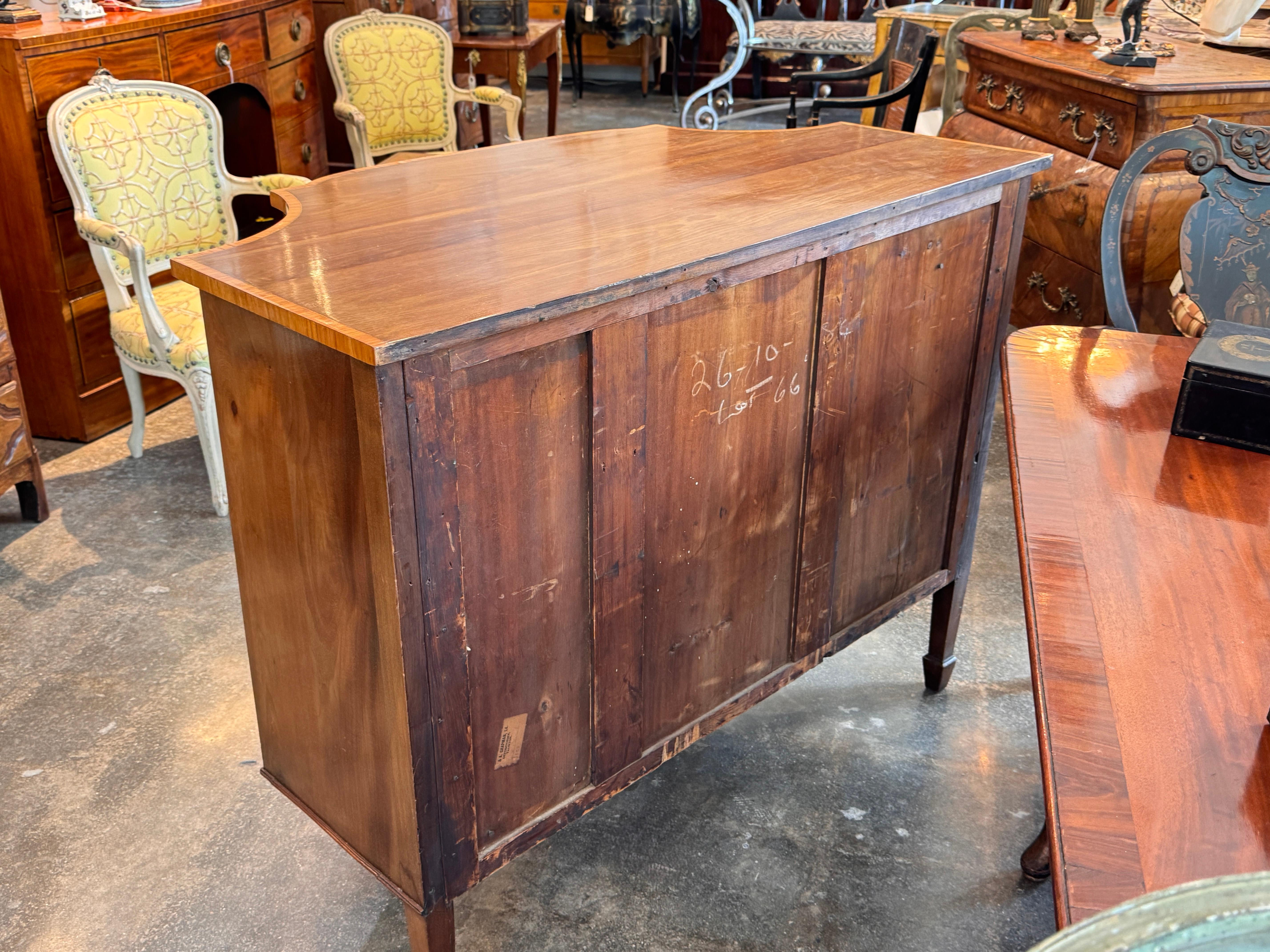 19th Century English Bowfront Sideboard For Sale 4
