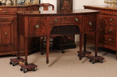 19th Century English Brandyboard in Mahogany with String Inlay & Spade Feet