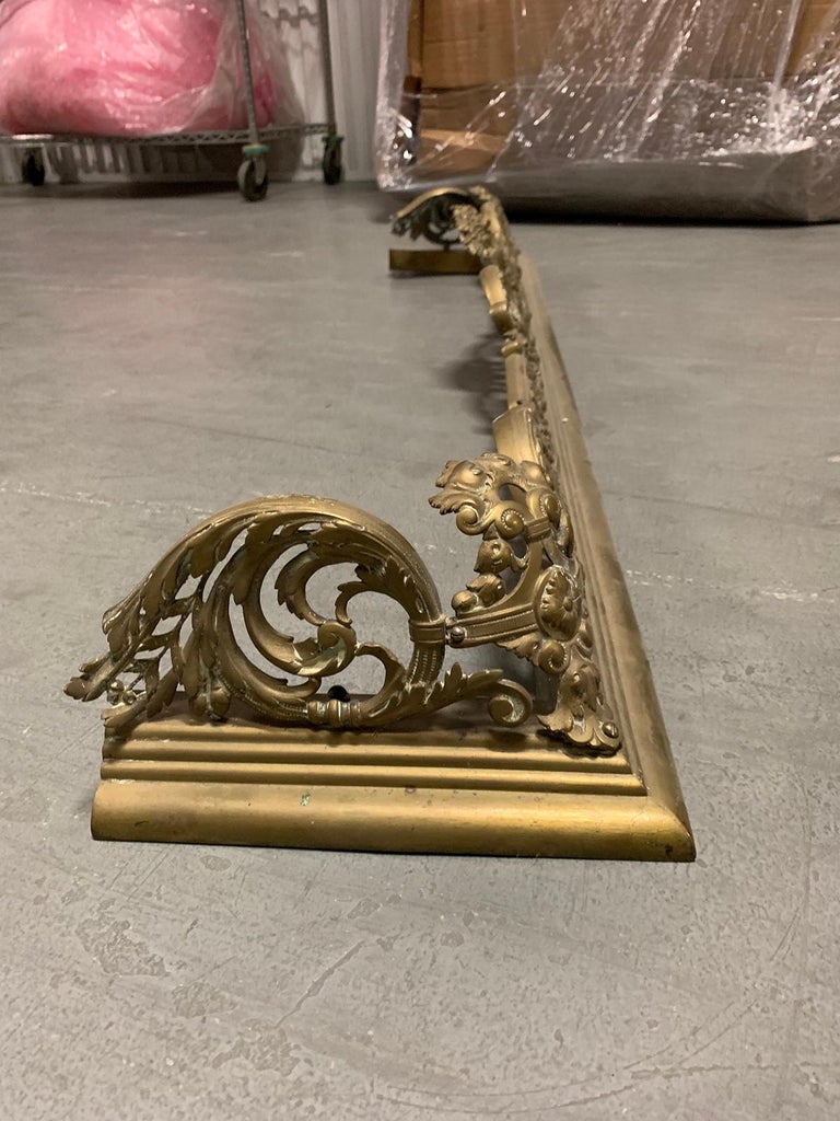 19th Century English Brass Fireplace Fender At 1stdibs