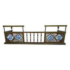 19th Century English Brass Fireplace Fender
