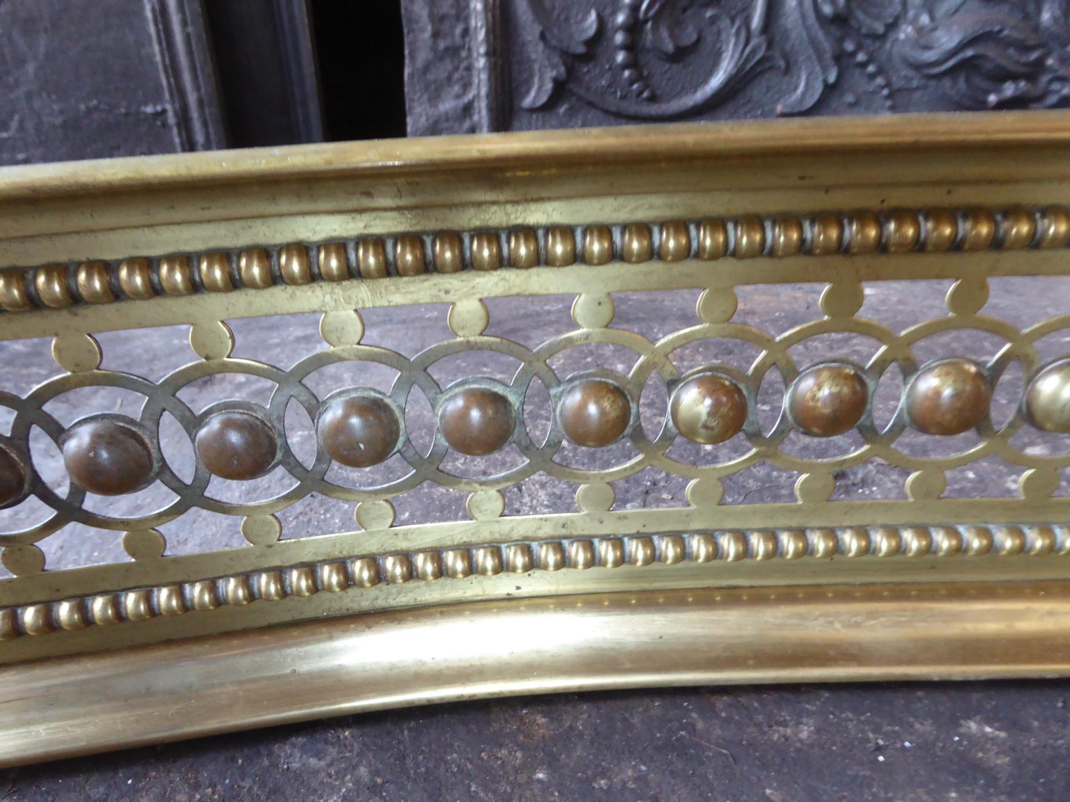 19th Century English Brass Fireplace Fender or Fire Fender 4