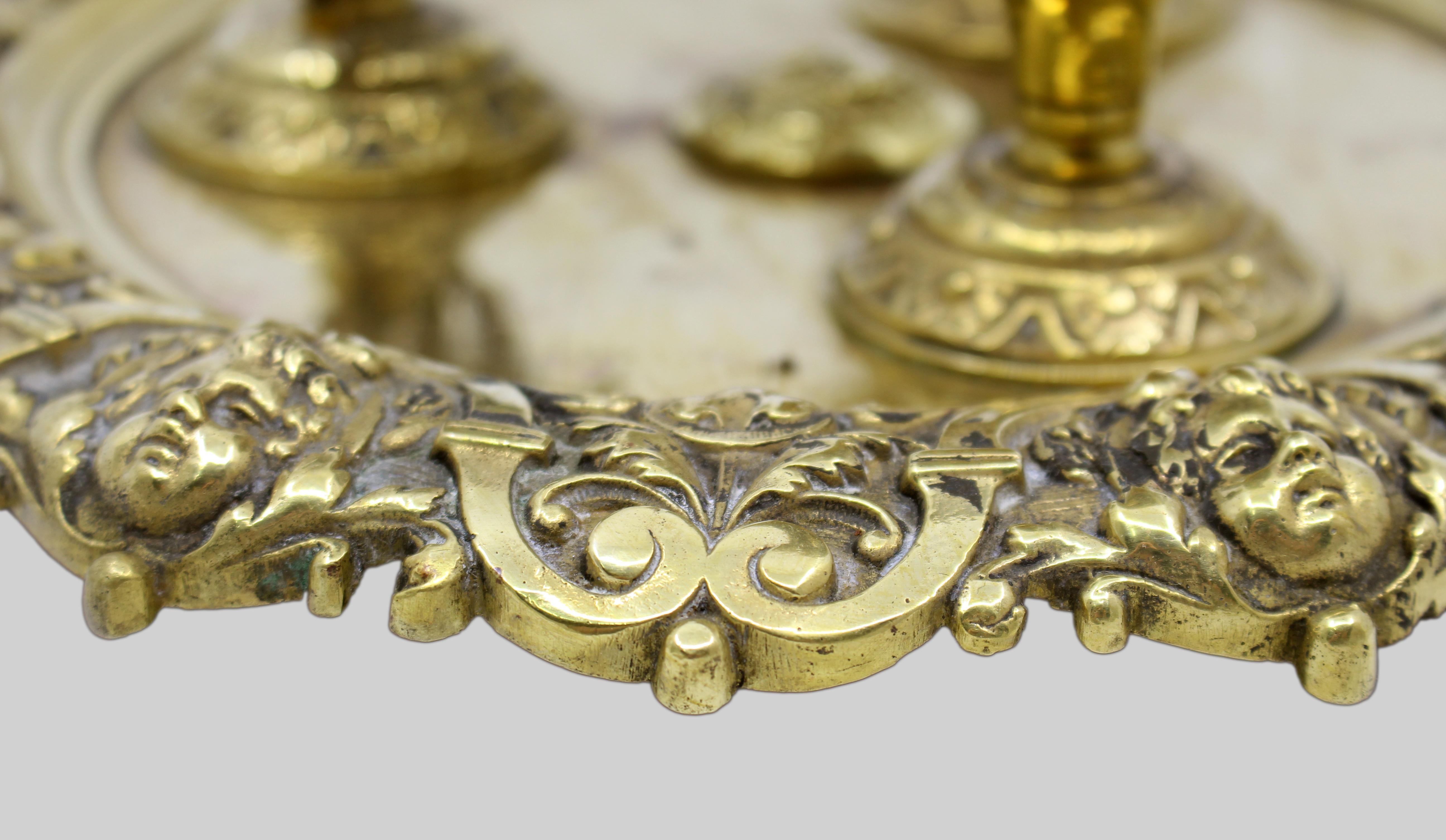 19th Century English Brass Inkwell & Writing Desk Set, c.1880 For Sale 7