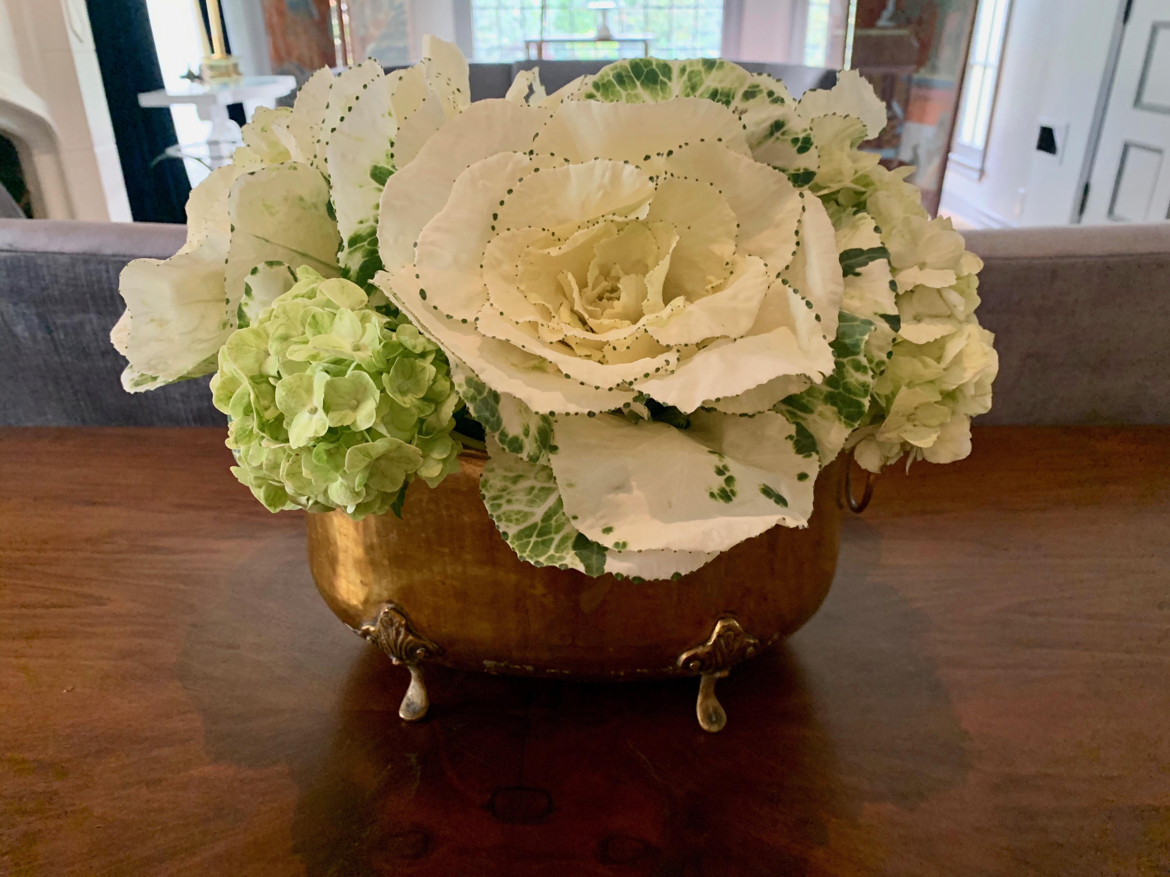 Patinated 19th Century English Brass Jardinière Planter