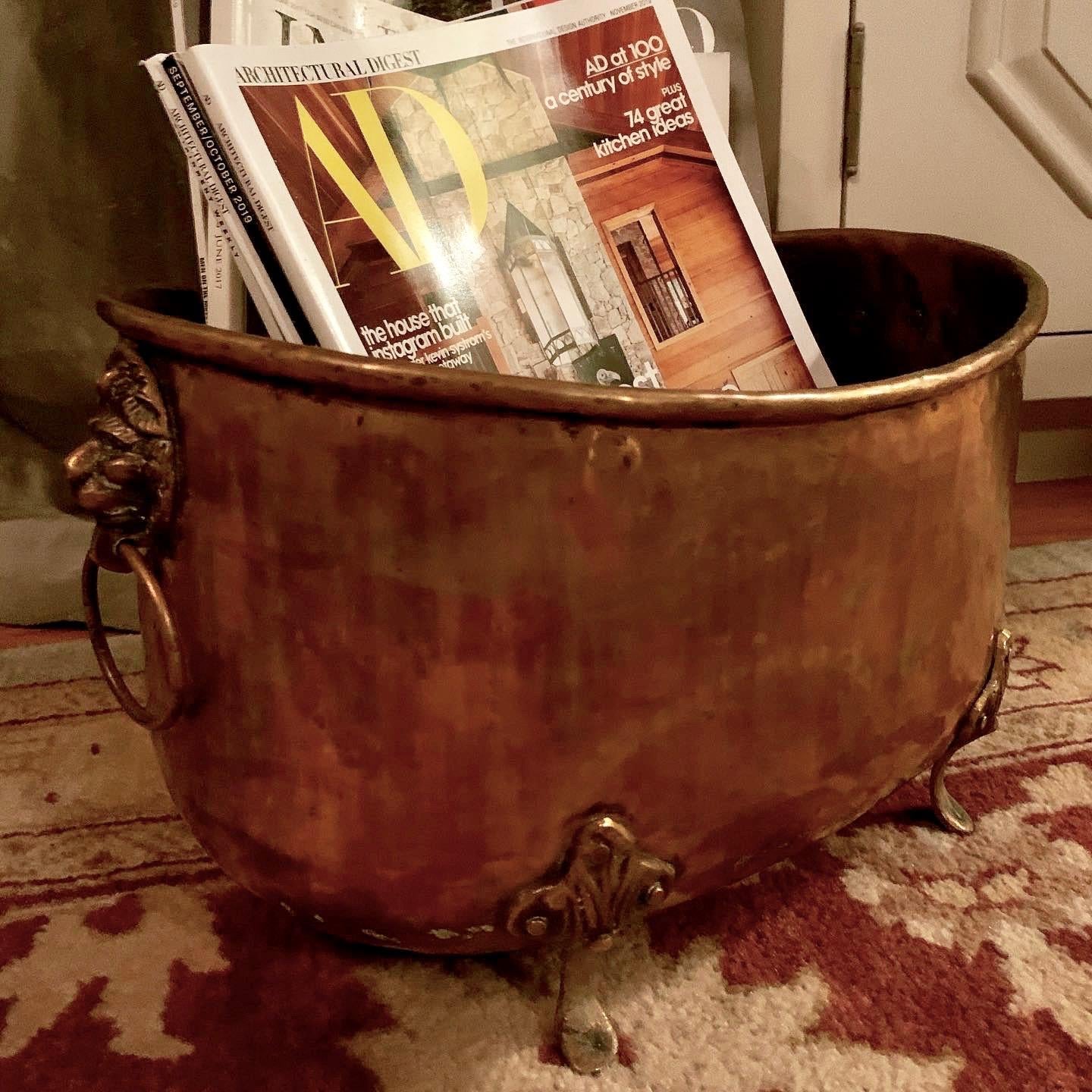 19th Century English Brass Jardinière Planter 1