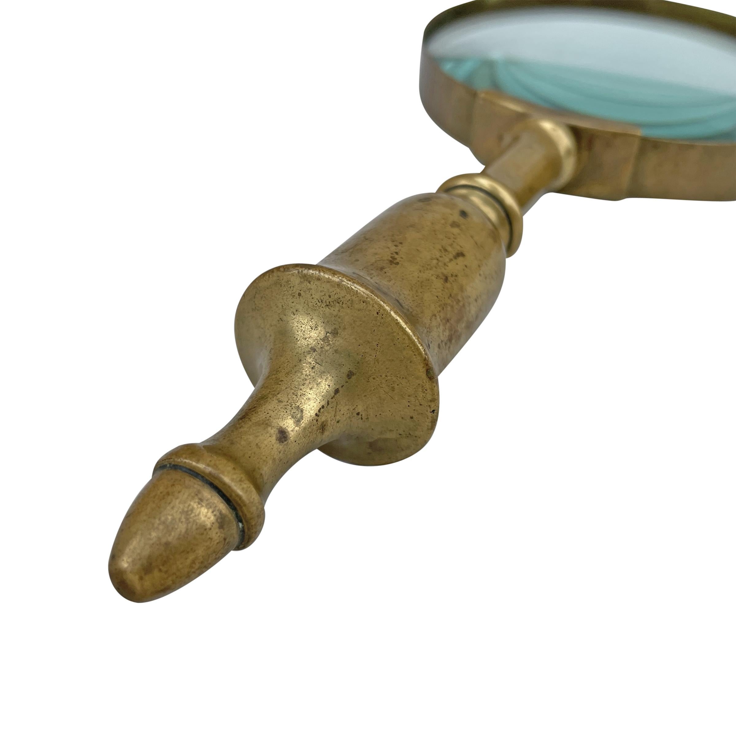19th Century English Brass Magnifying Glass 2