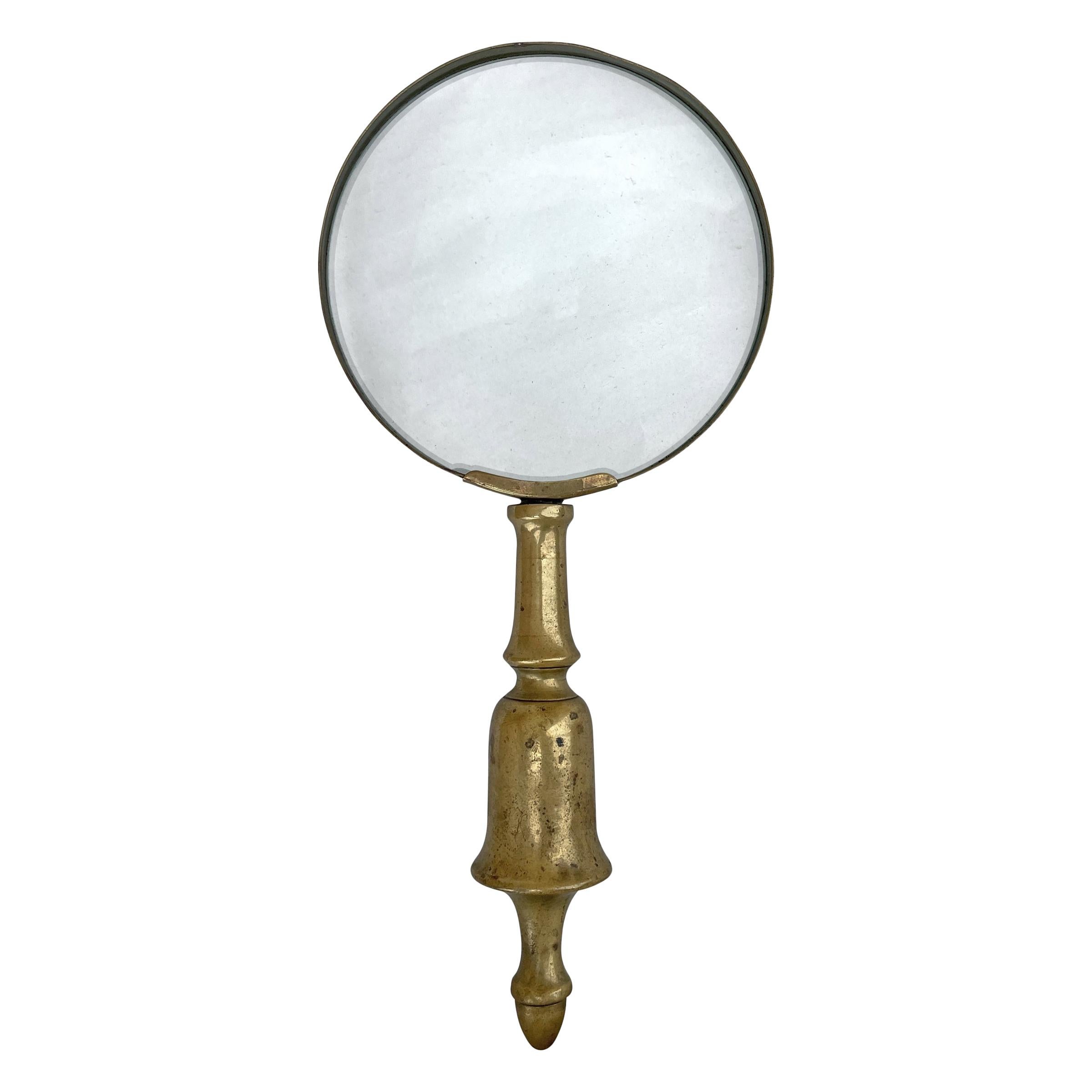 Desktop Magnifying Holzsockel Glass Messing Lupe Weinlese Antike Stil Brass auf 