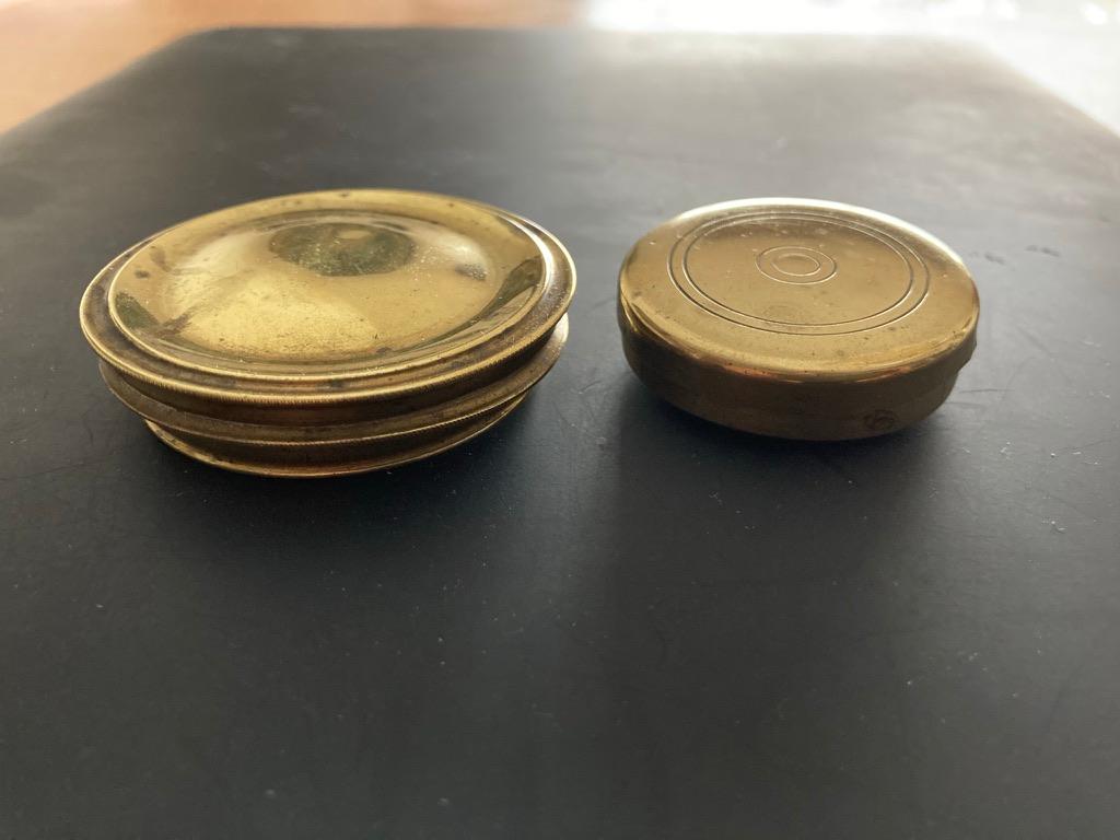 19th Century English Brass Pocket Box Compass 8