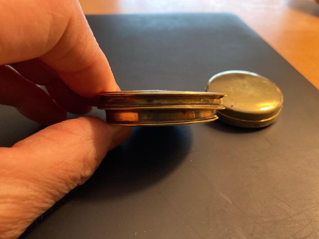 19th Century English Brass Pocket Box Compass 3