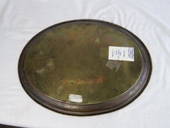 19th Century English Brass Tea Tray with Floral Design