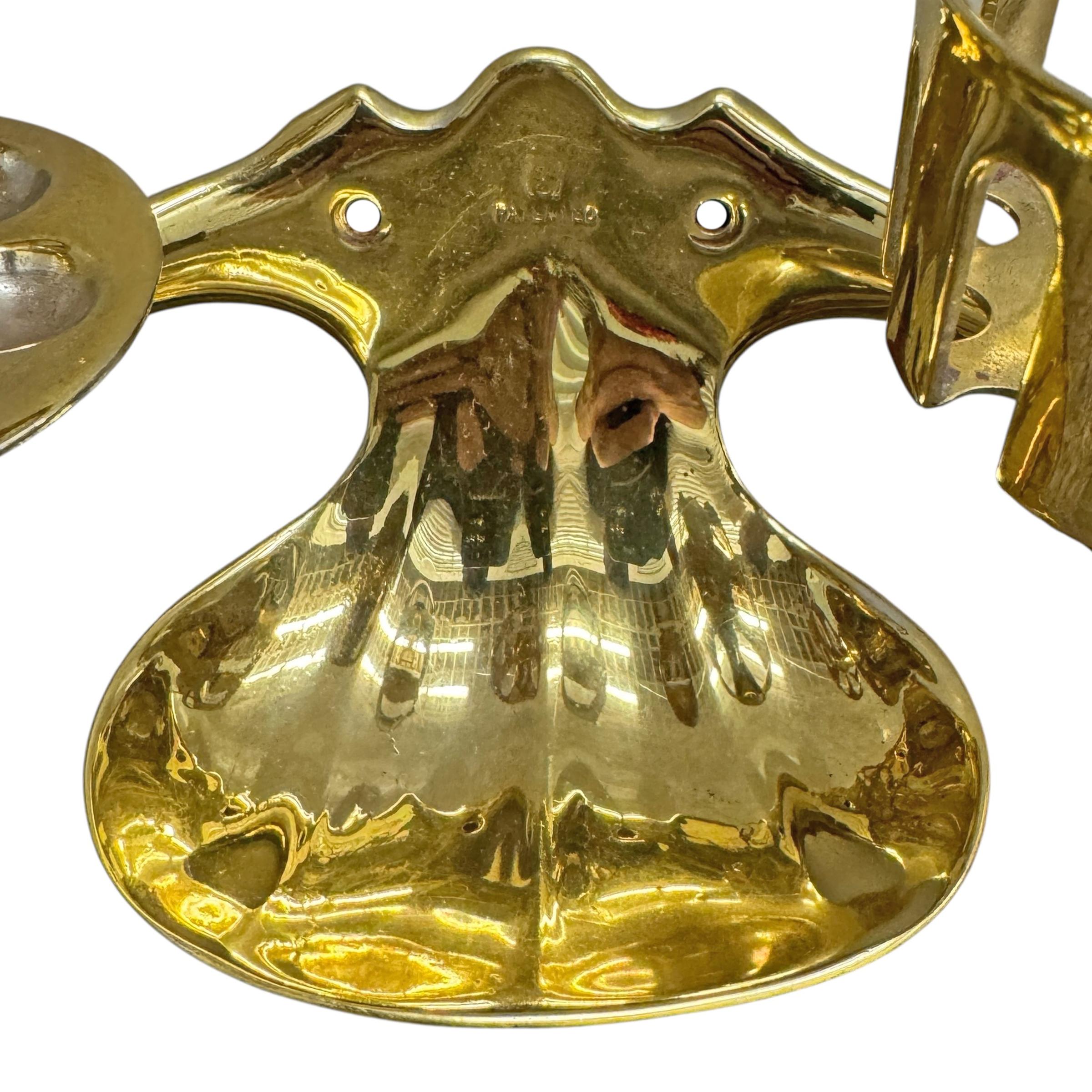 19th Century English Brass Wall-Mounted Soap Dish For Sale 5