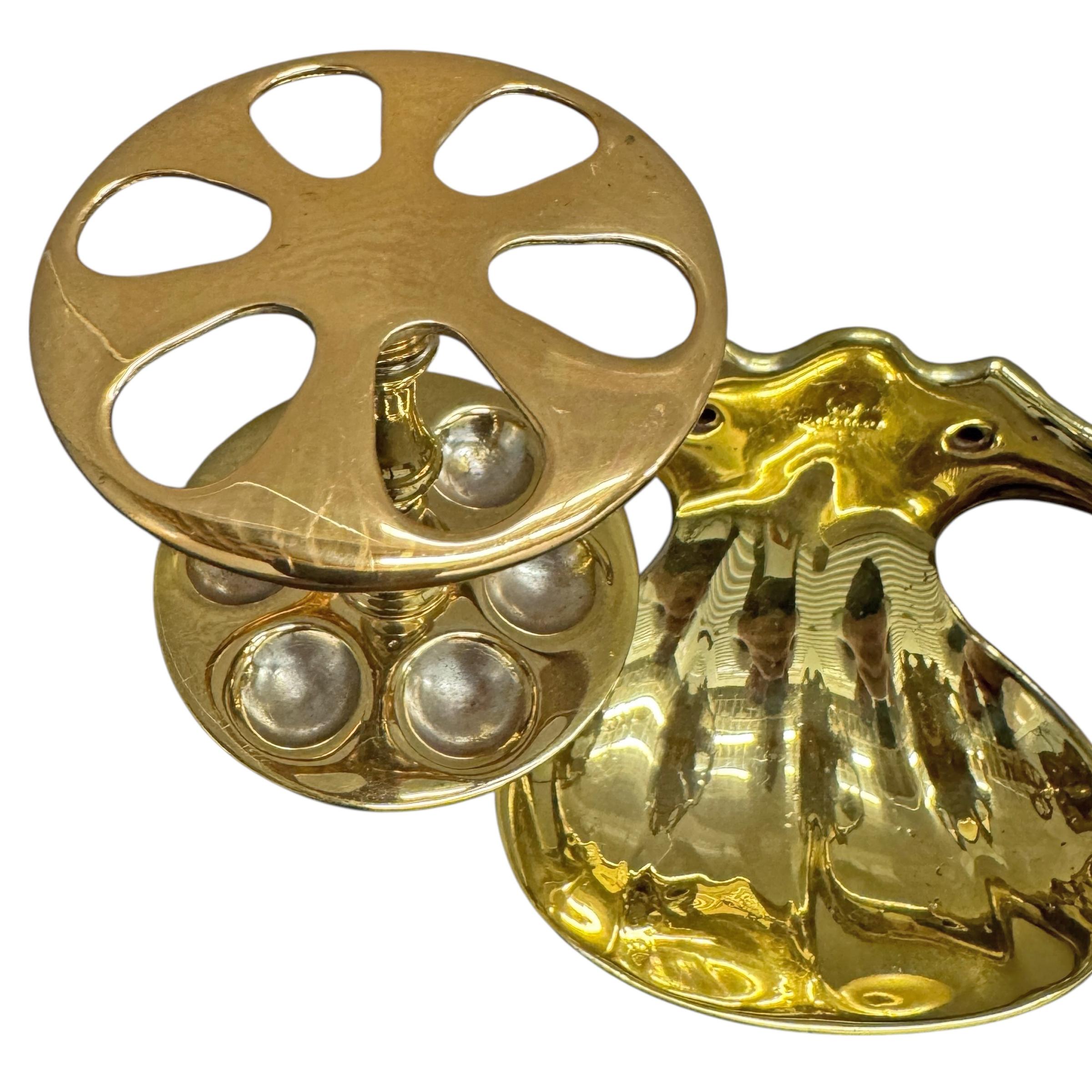 19th Century English Brass Wall-Mounted Soap Dish For Sale 2