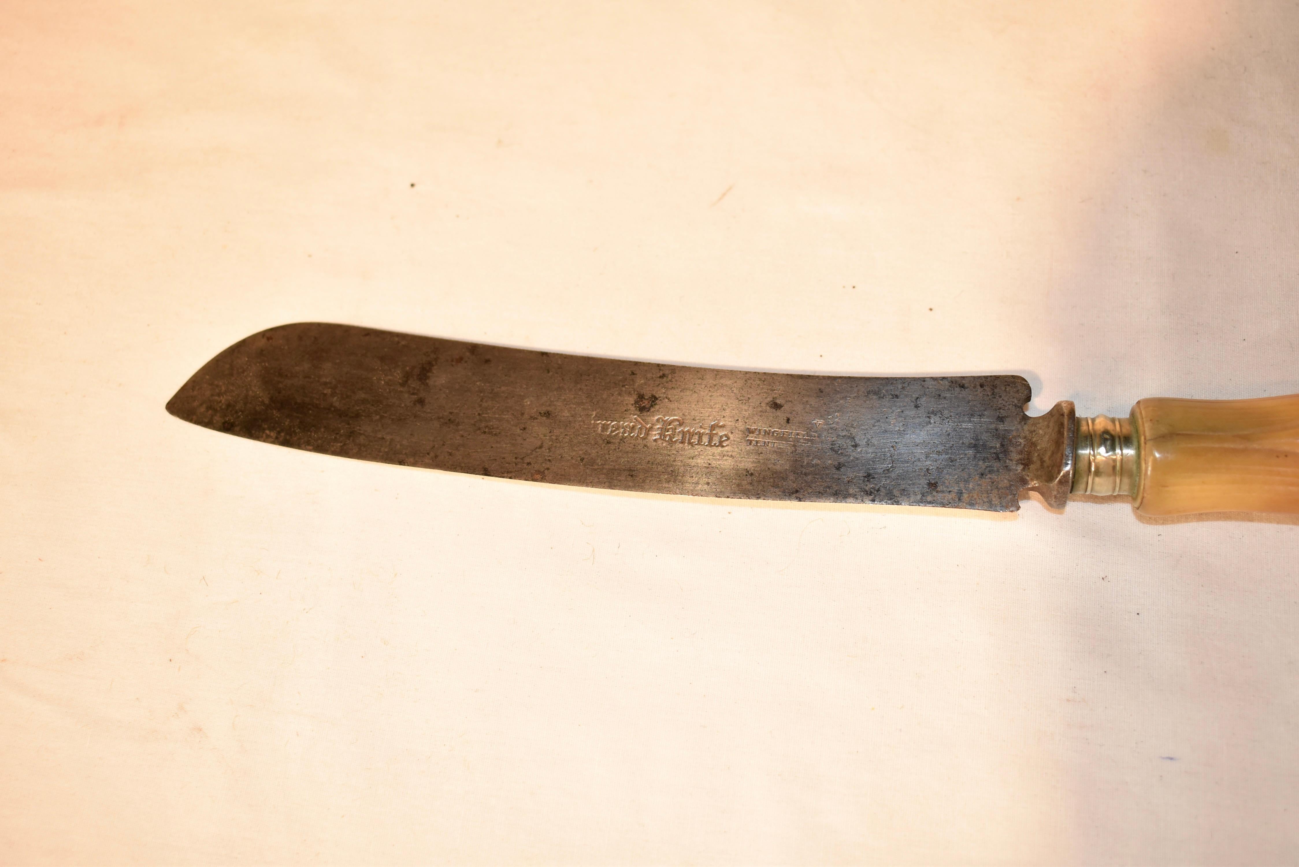 Englisches Brotmesser aus dem 19. Jahrhundert im Zustand „Gut“ im Angebot in High Point, NC