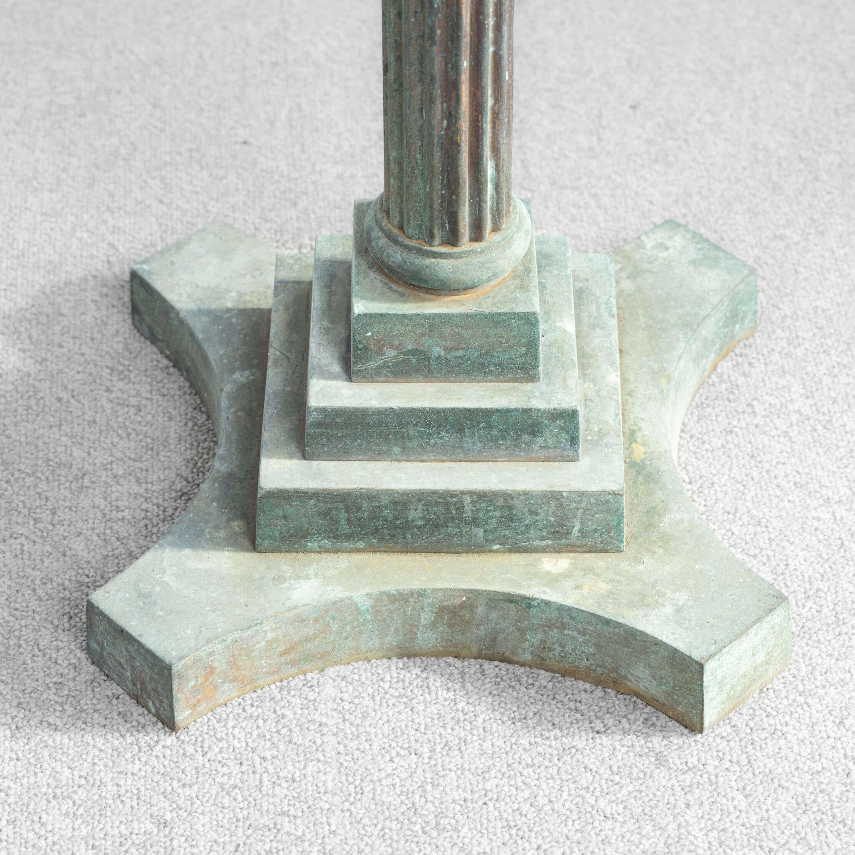 19th Century English Bronze Floor Lamp In Good Condition For Sale In Southampton, GB