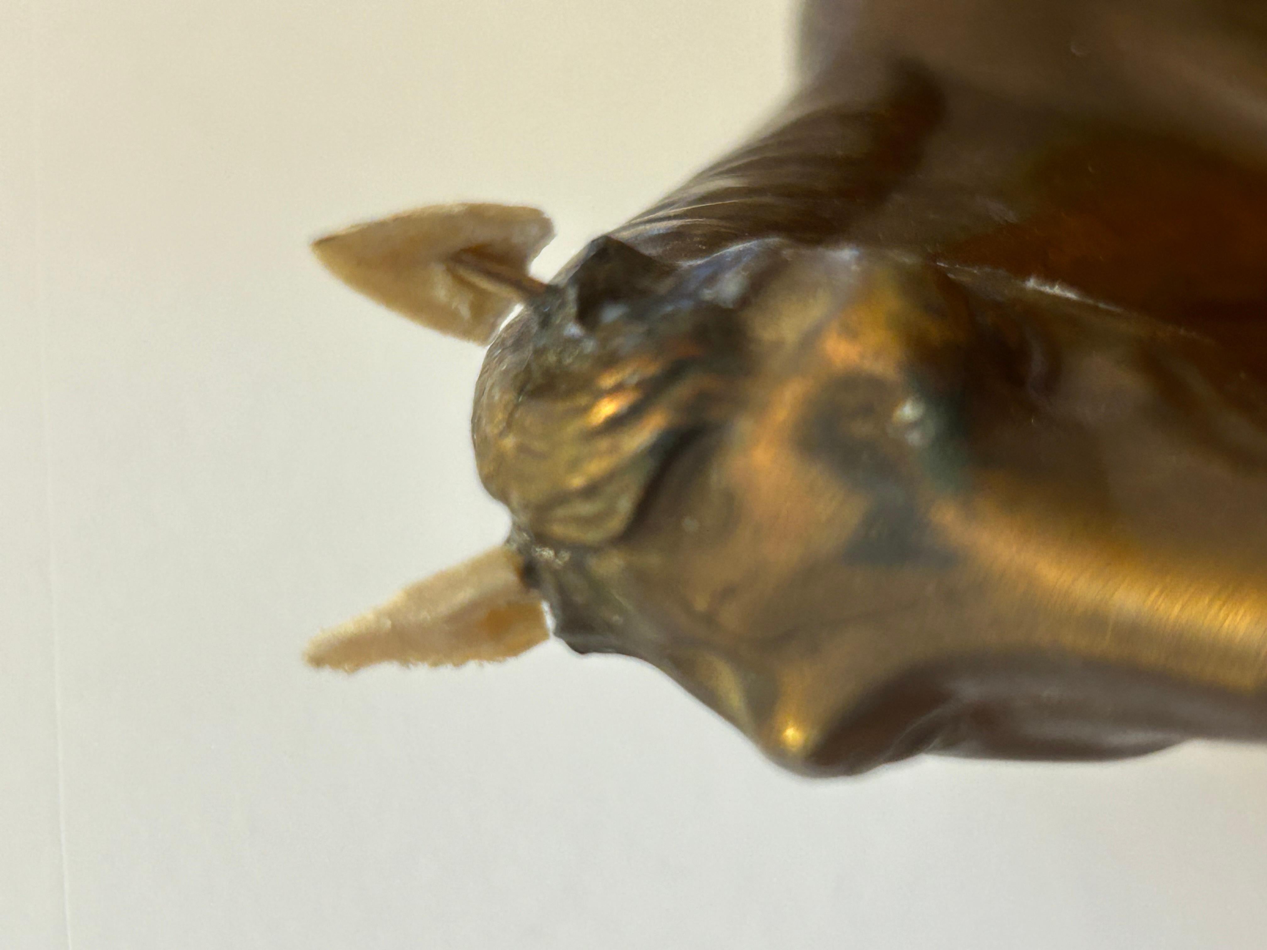 19th Century English Bronze Thoroughbred Horse Sculpture on Wood Base For Sale 5