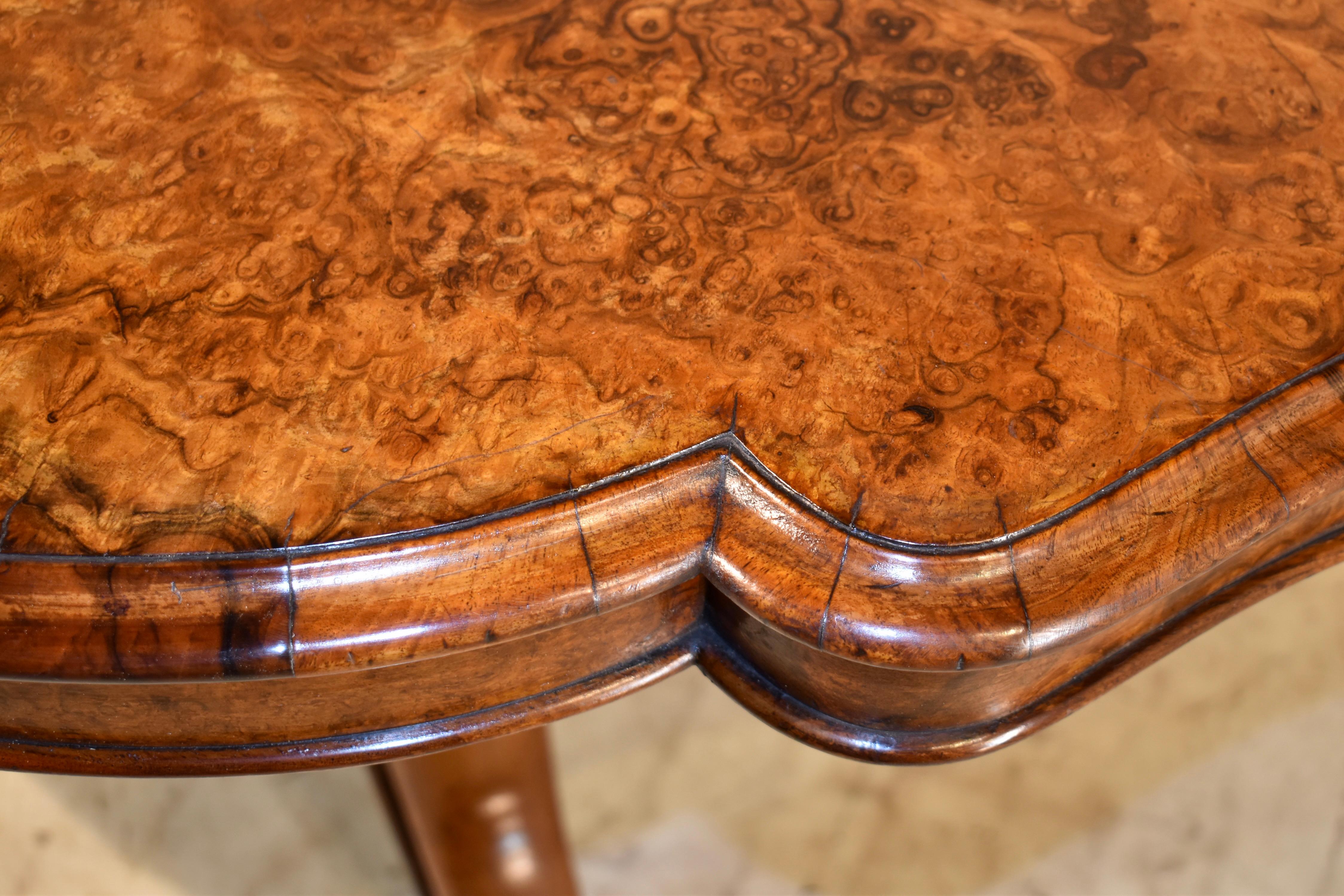 19th Century English Burl Breakfast Table For Sale 6