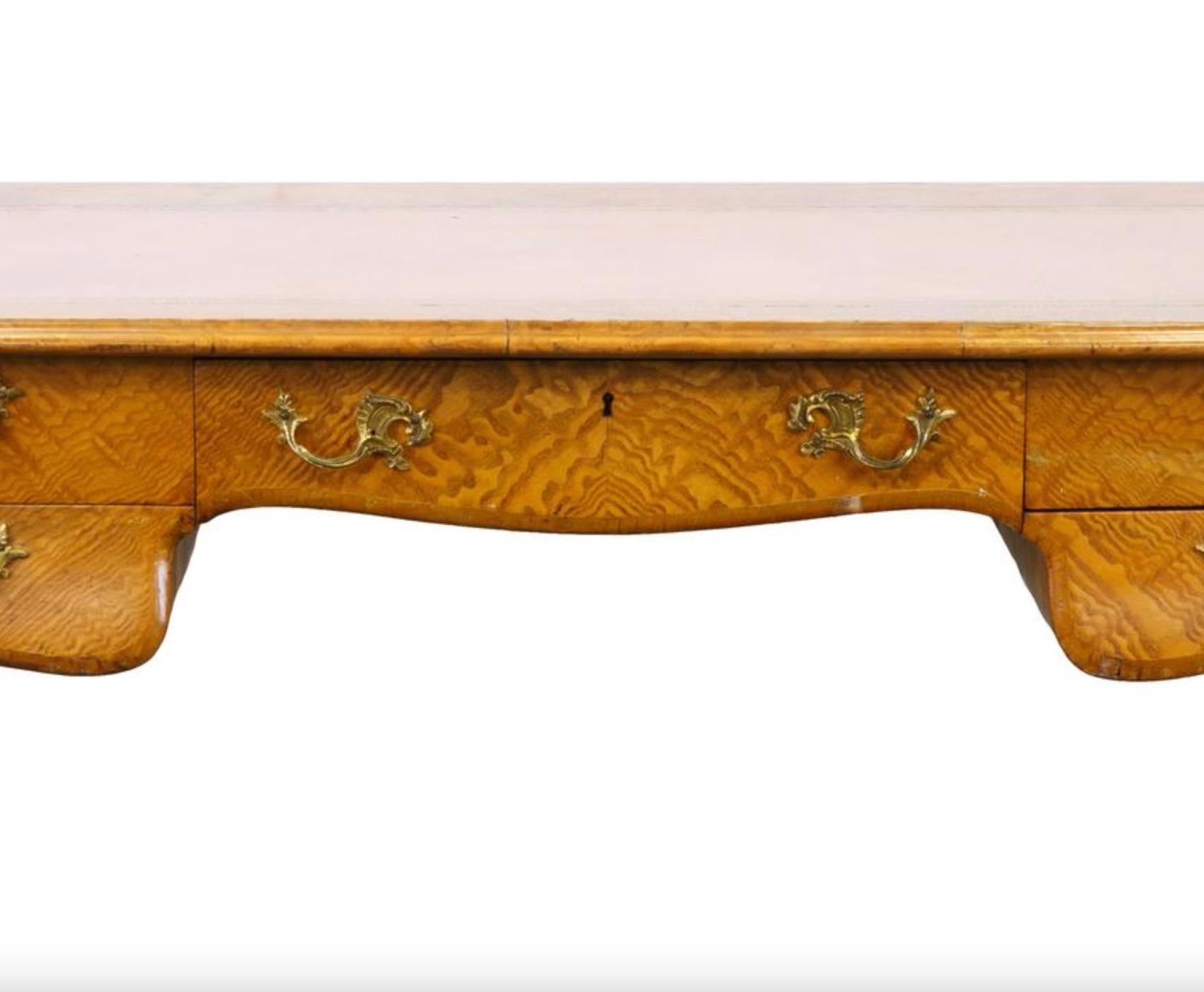 Late 19th Century 19th Century English Burl Walnut Howard & Sons Writing Desk For Sale