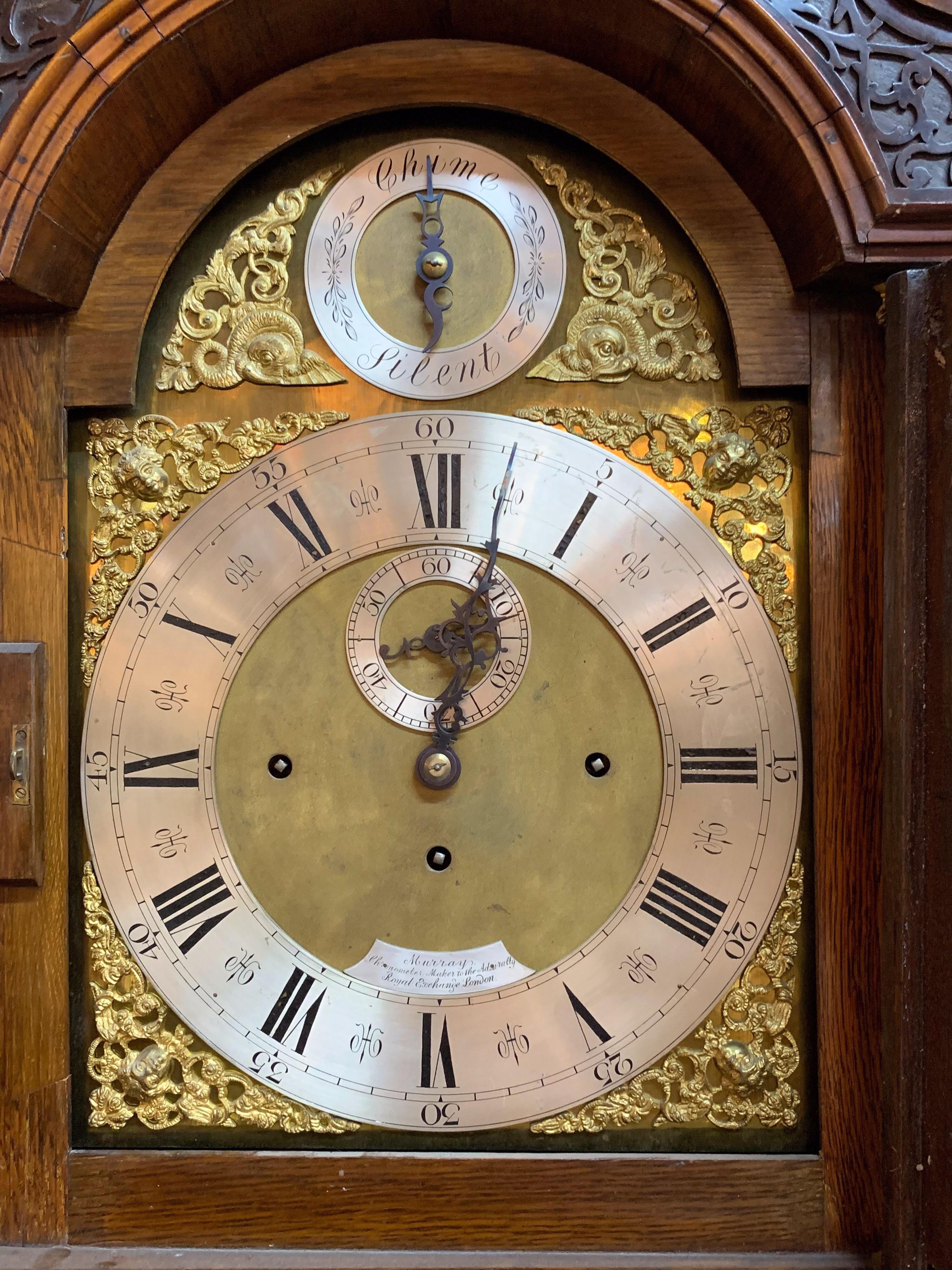 walnut grandfather clock