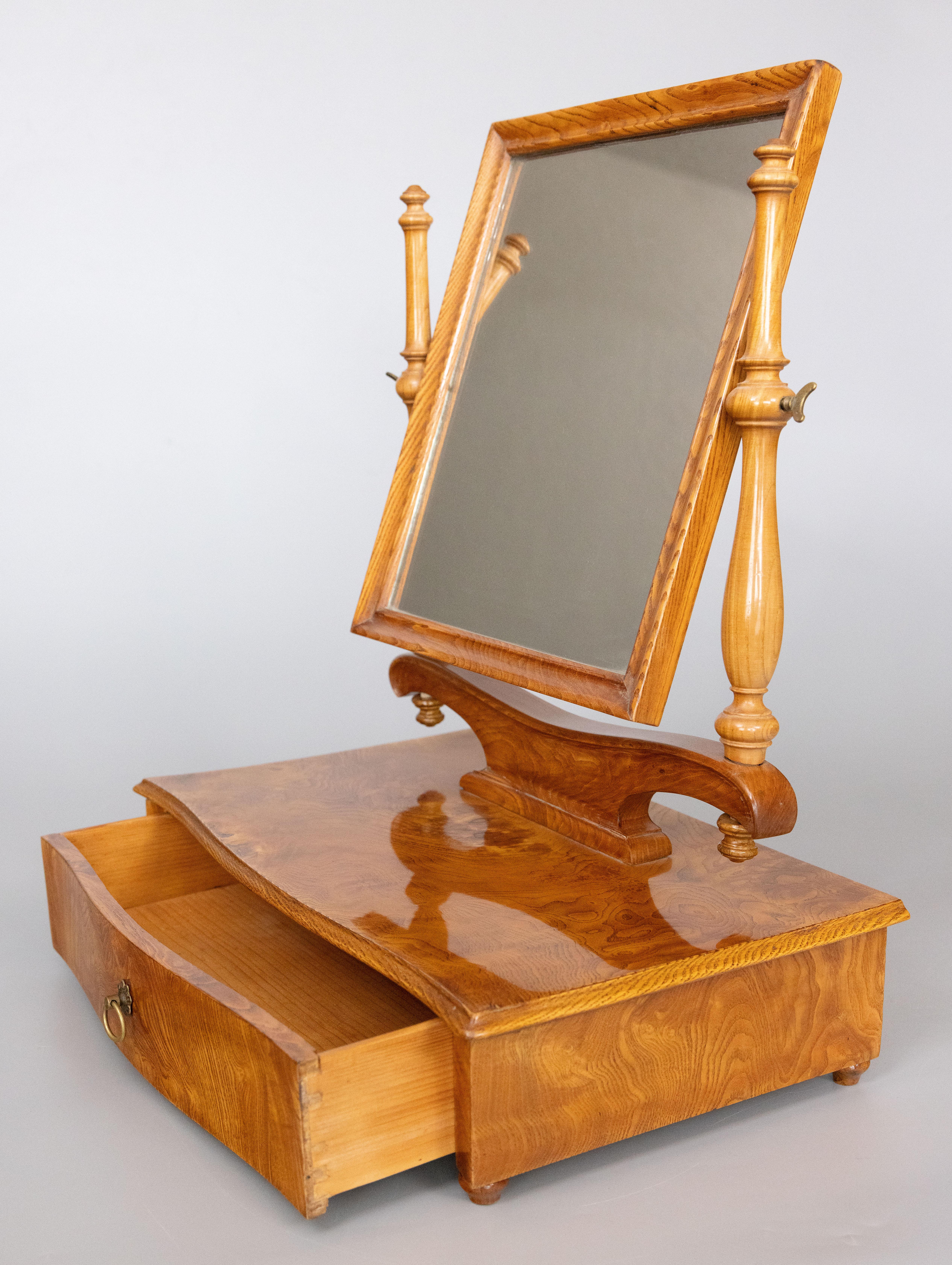 Miroir de table anglais du 19ème siècle avec tiroir en vente 2