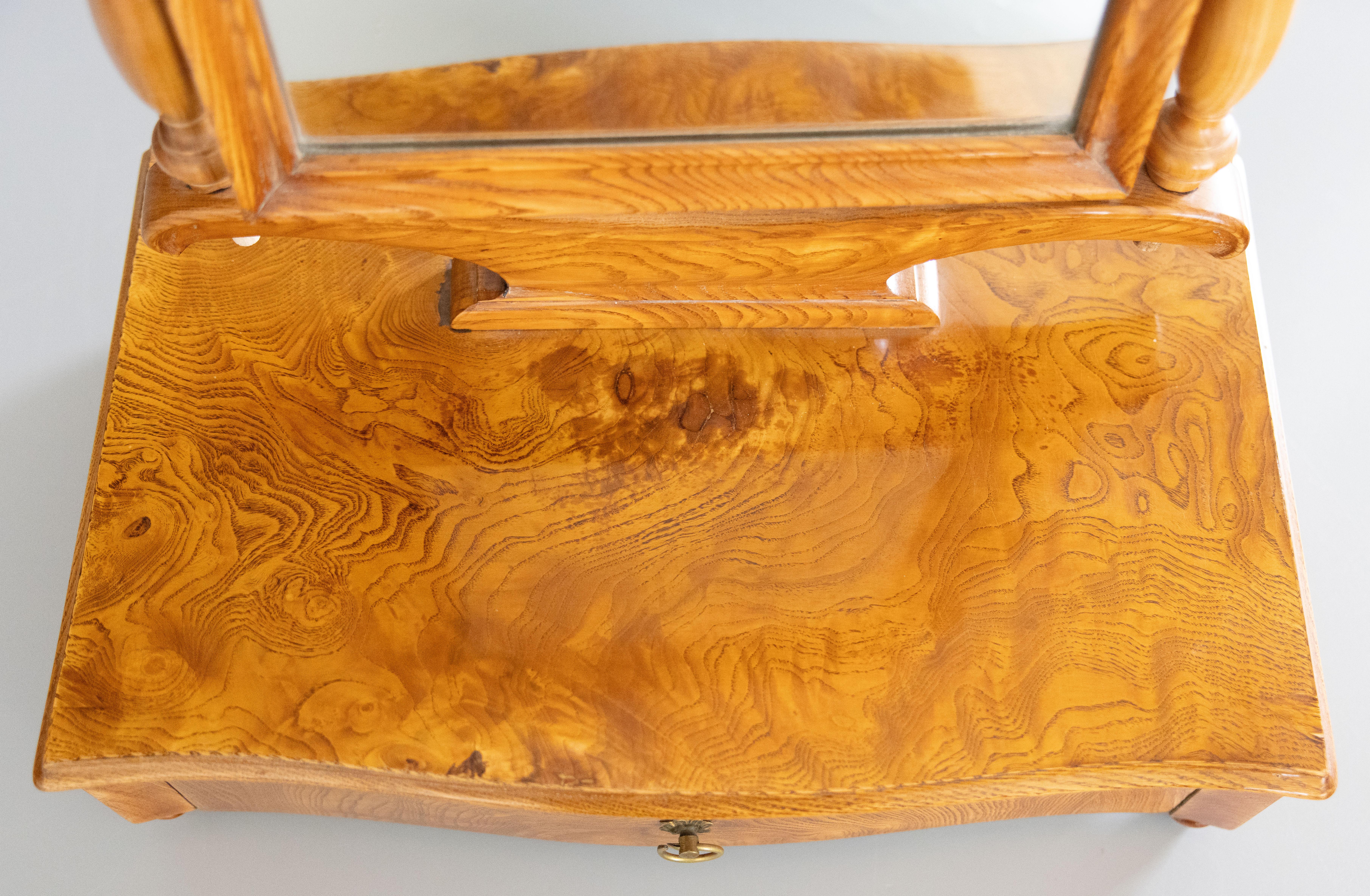 Miroir de table anglais du 19ème siècle avec tiroir en vente 3