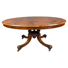 Antique 19th Century English Burr Walnut Coffee Table