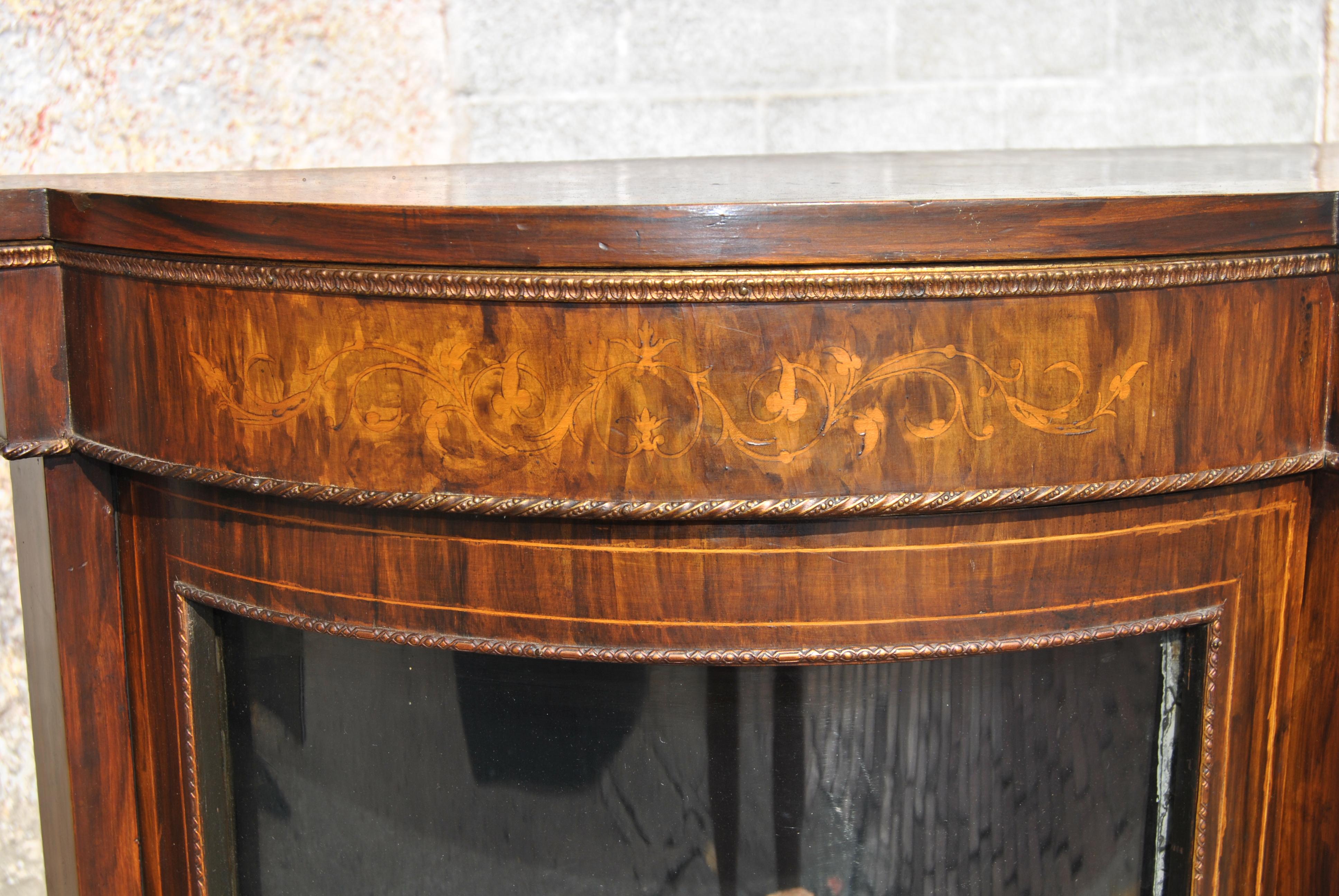 19th Century English Burr Walnut Credenza 5