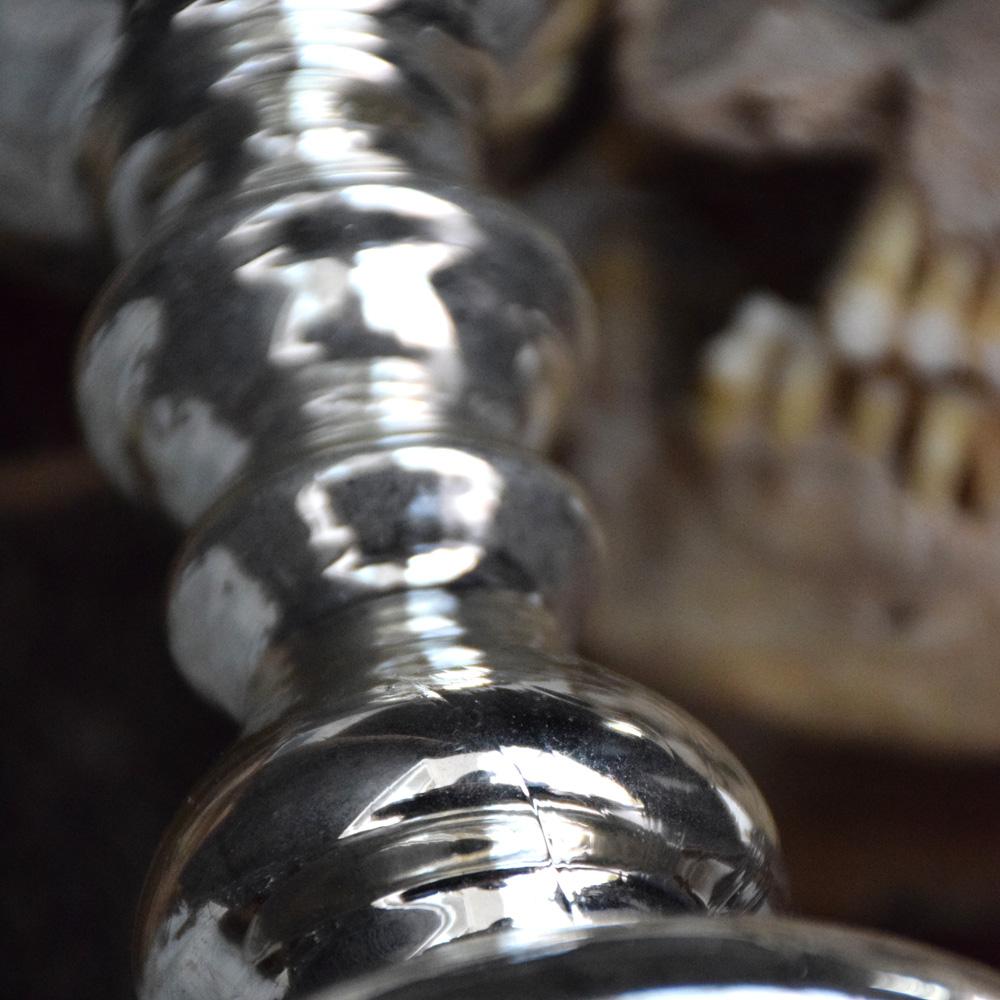 19th Century English Butlers Glass Mercury Gaze Ball 2