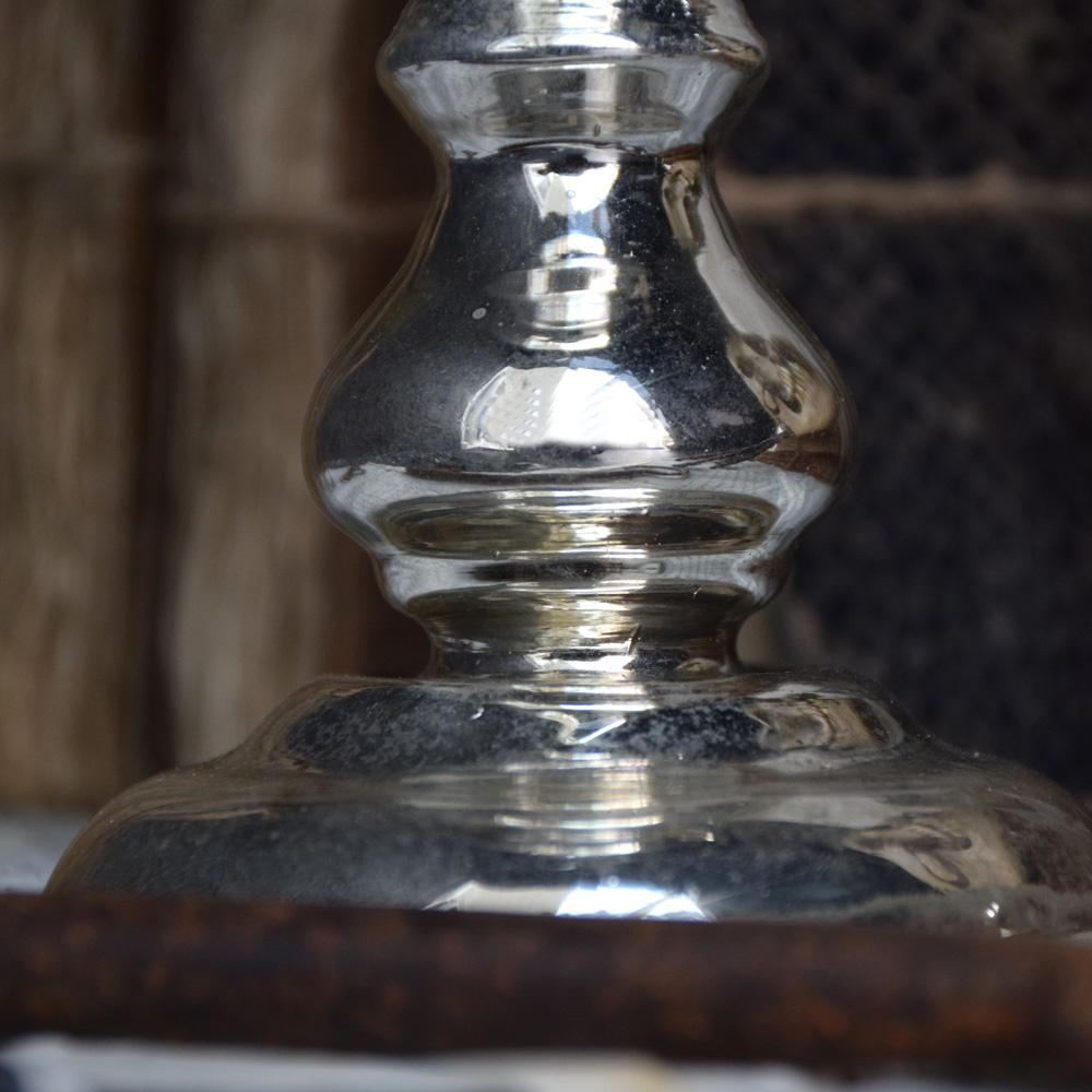 Hand-Crafted 19th Century English Butlers Glass Mercury Gaze Ball