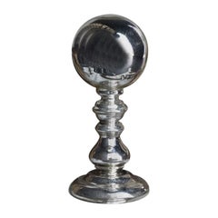 boule de regard de mercure en verre de majordome anglais du 19ème siècle