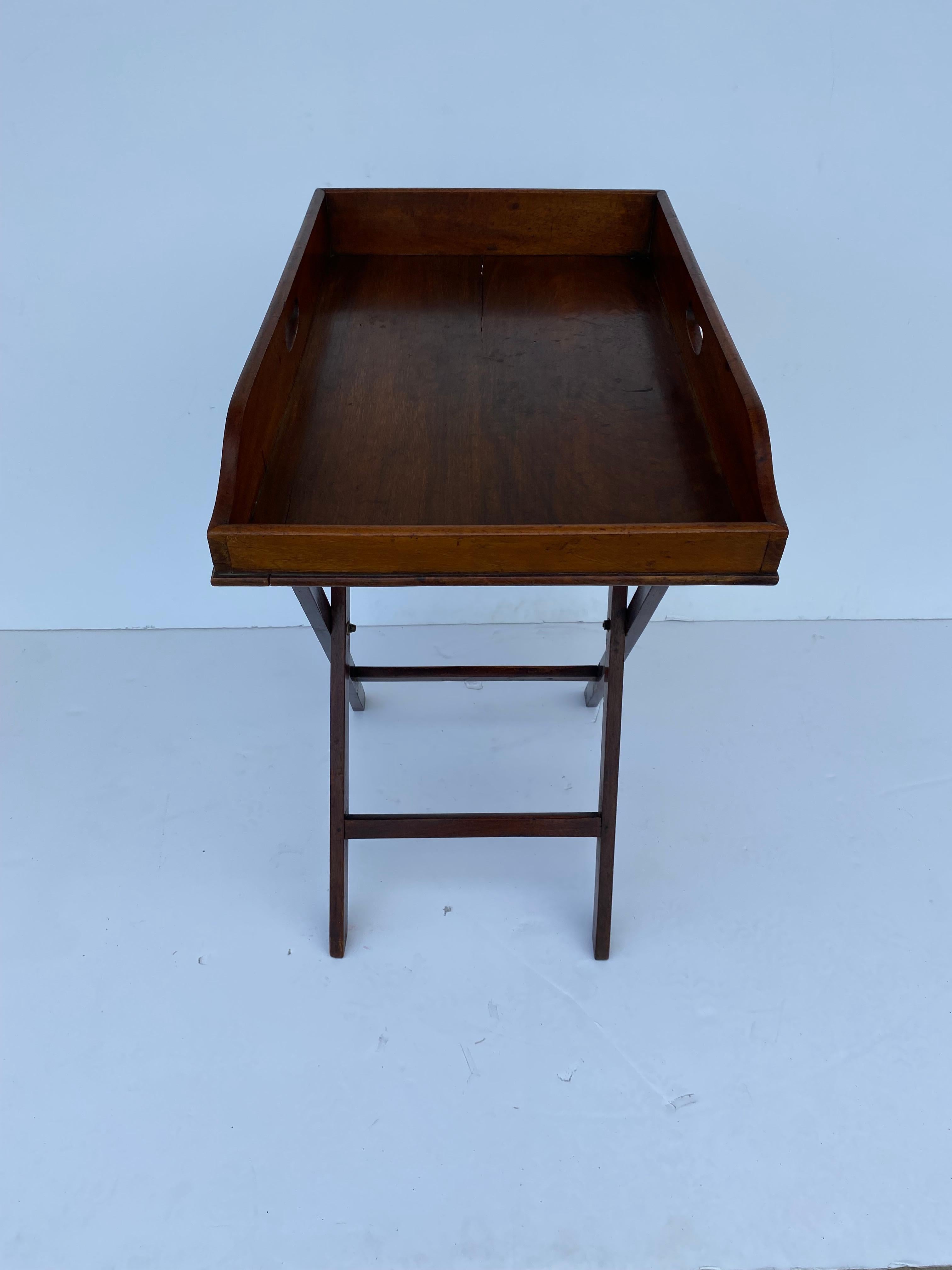 19th Century English Butlers Tray Table In Good Condition For Sale In Pomona, CA