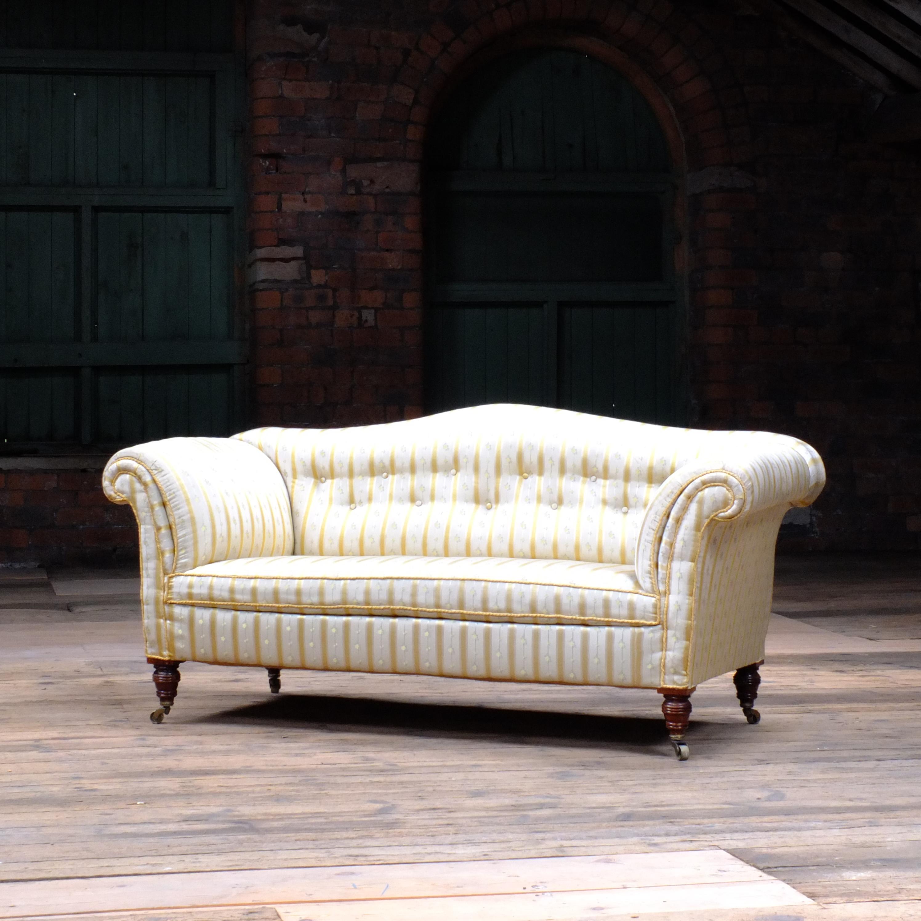 19th Century English Camel Back Sofa in the Style of Howard & Sons, c1880 6