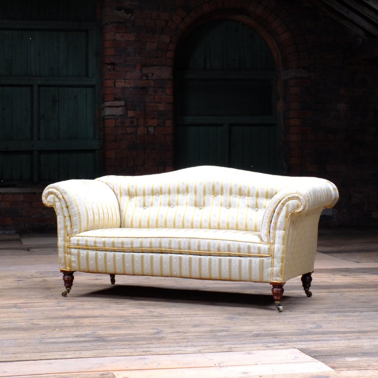 19th Century English Camel Back Sofa in the Style of Howard & Sons, c1880 For Sale 6