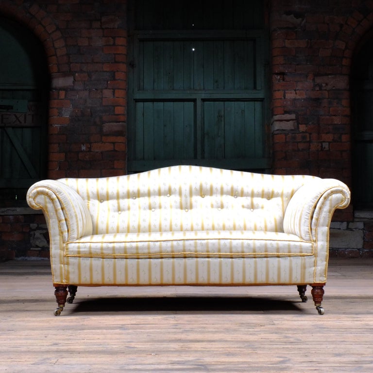 19th Century English Camel Back Sofa in the Style of Howard & Sons, c1880 For Sale 1