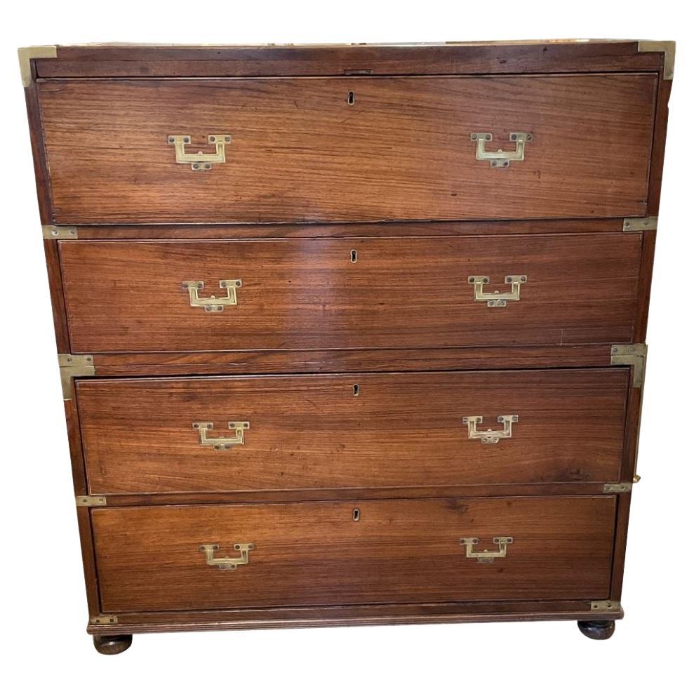 19th Century English Campaign Chest For Sale