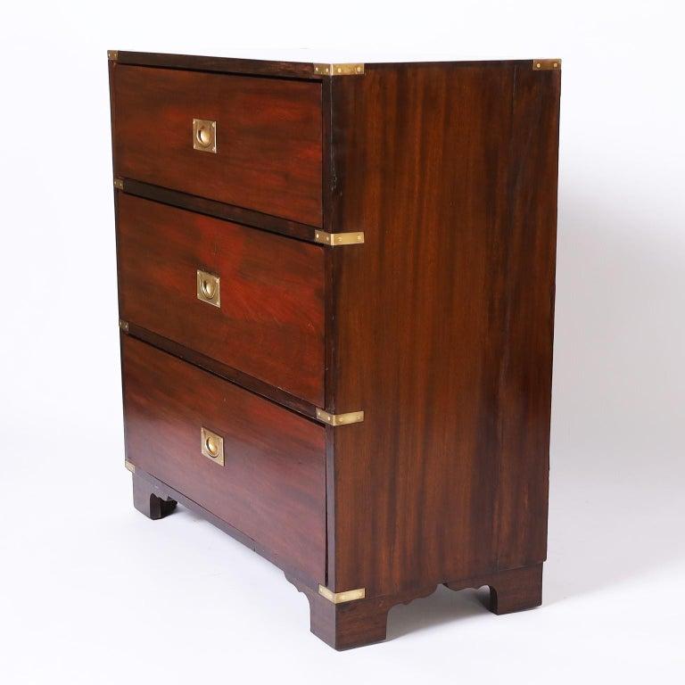 Hand-Crafted 19th Century English Campaign Chest of Drawers