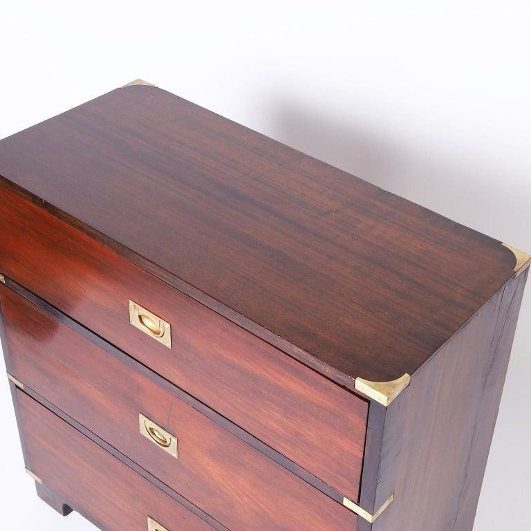 Brass 19th Century English Campaign Chest of Drawers