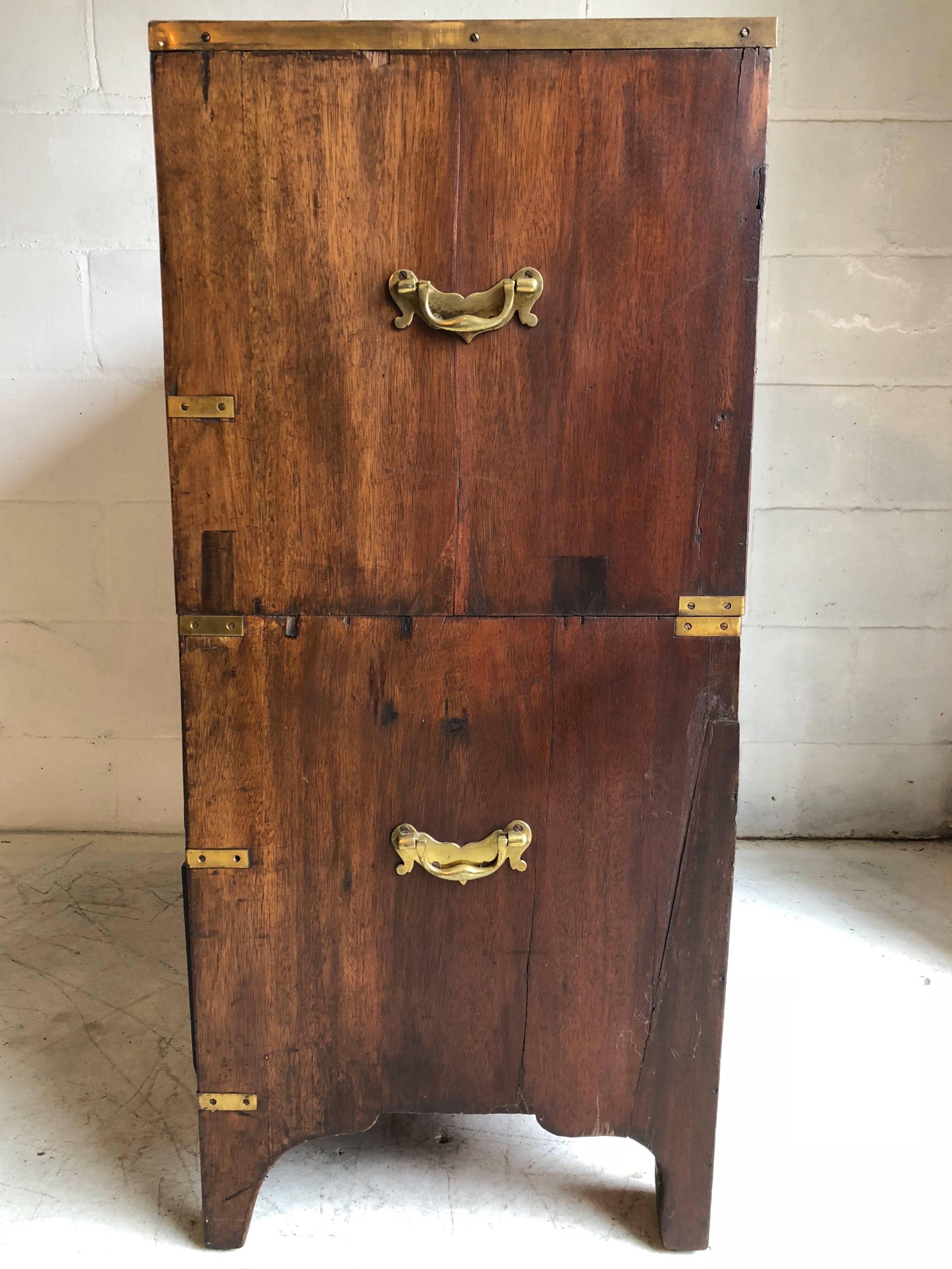 19th Century English Campaign Chest with Desk 9