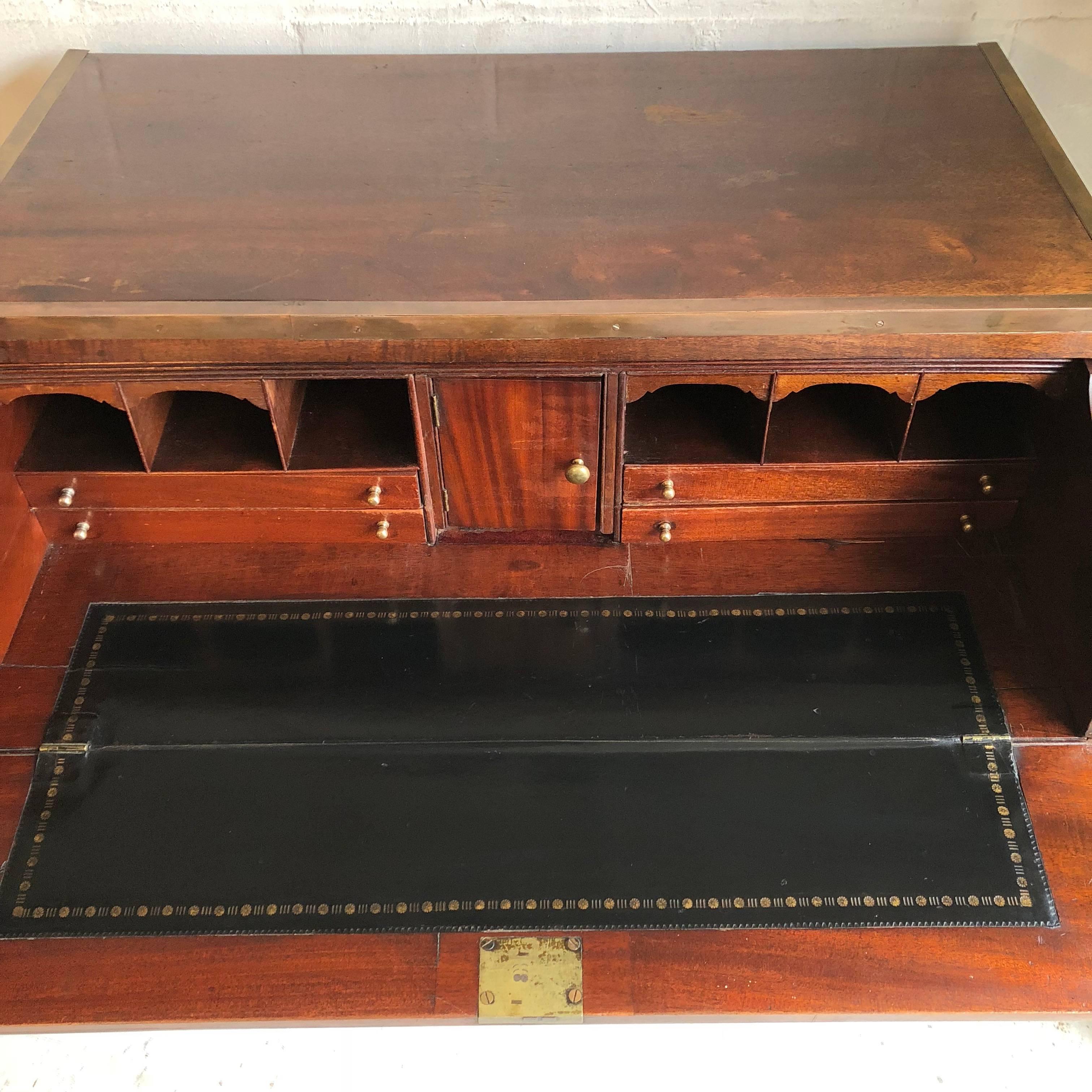 19th Century English Campaign Chest with Desk 11