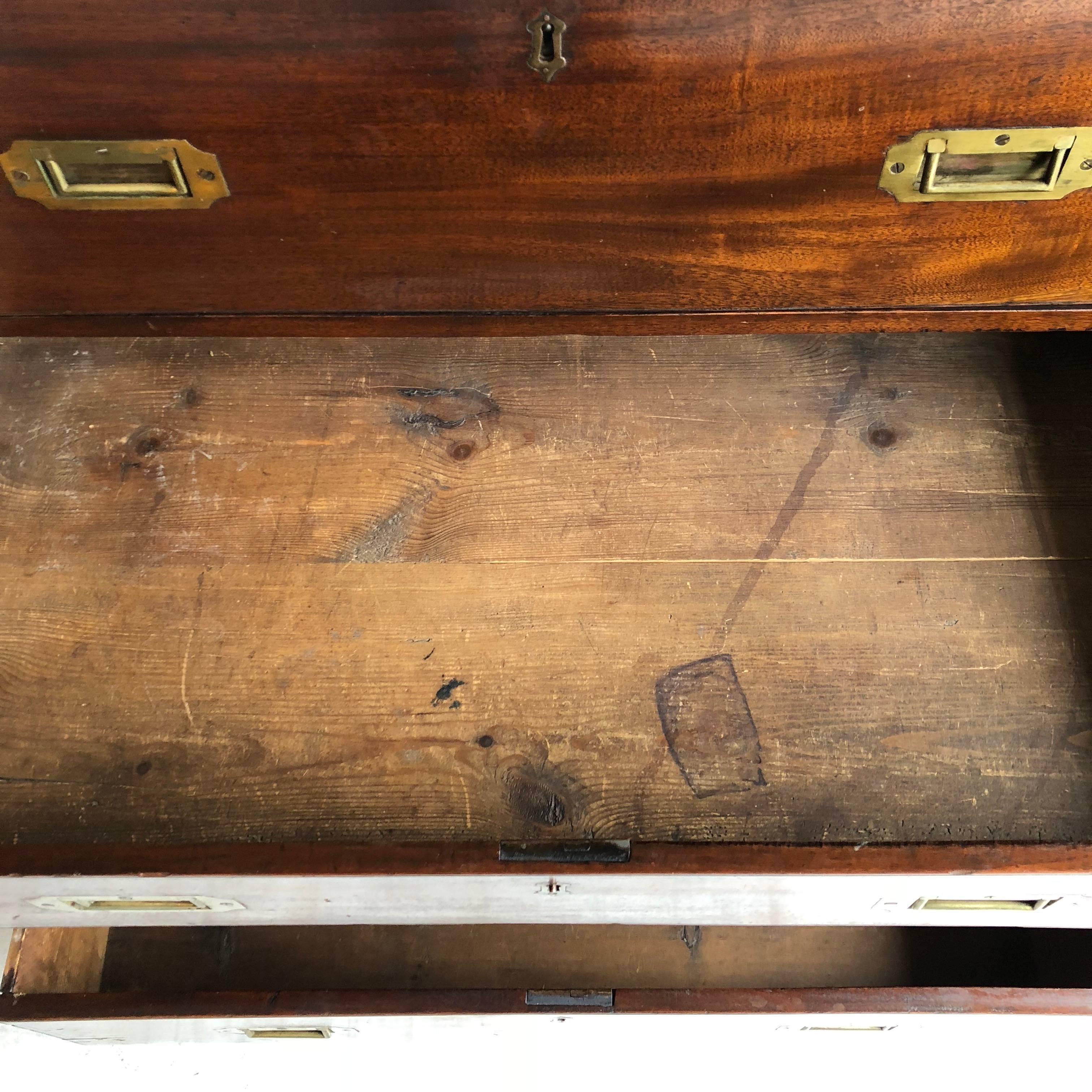 19th Century English Campaign Chest with Desk 5