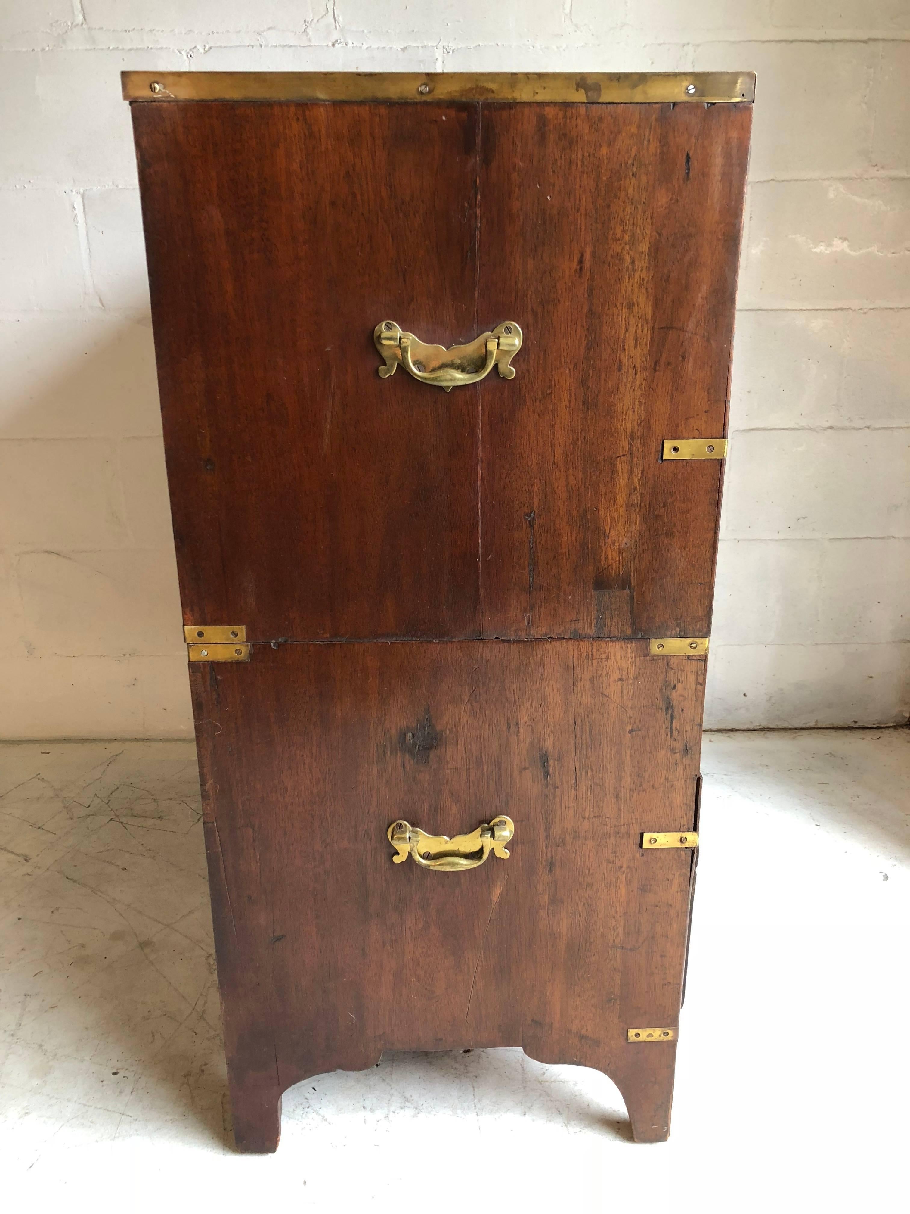 19th Century English Campaign Chest with Desk 6