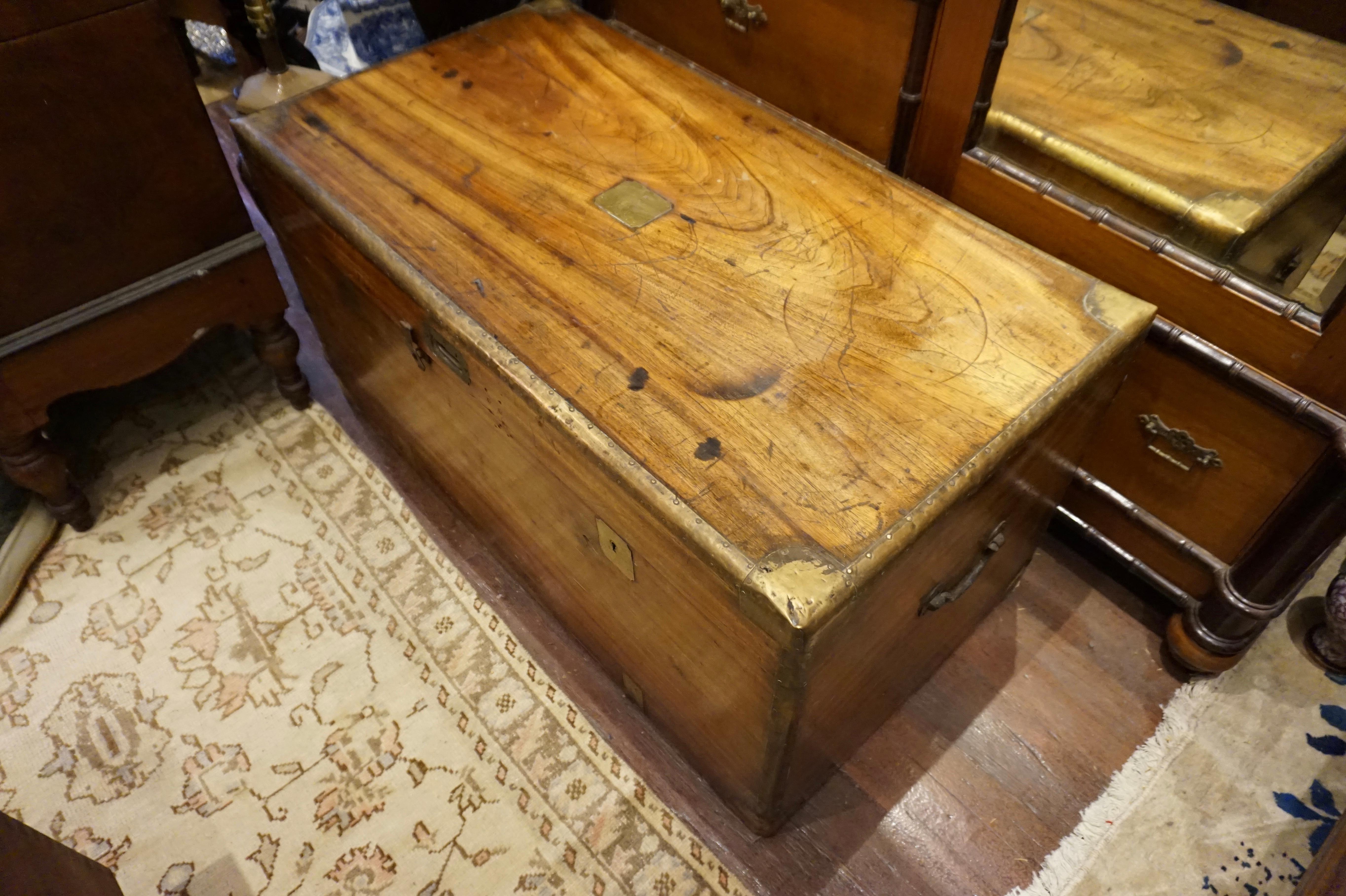 19th Century English Camphor Campaign Chest 1
