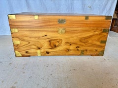 19th Century English Camphor Wood Campaign Chest