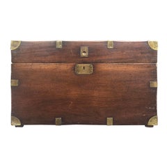 Antique 19th Century English Camphor Wood Trunk, Great Scale